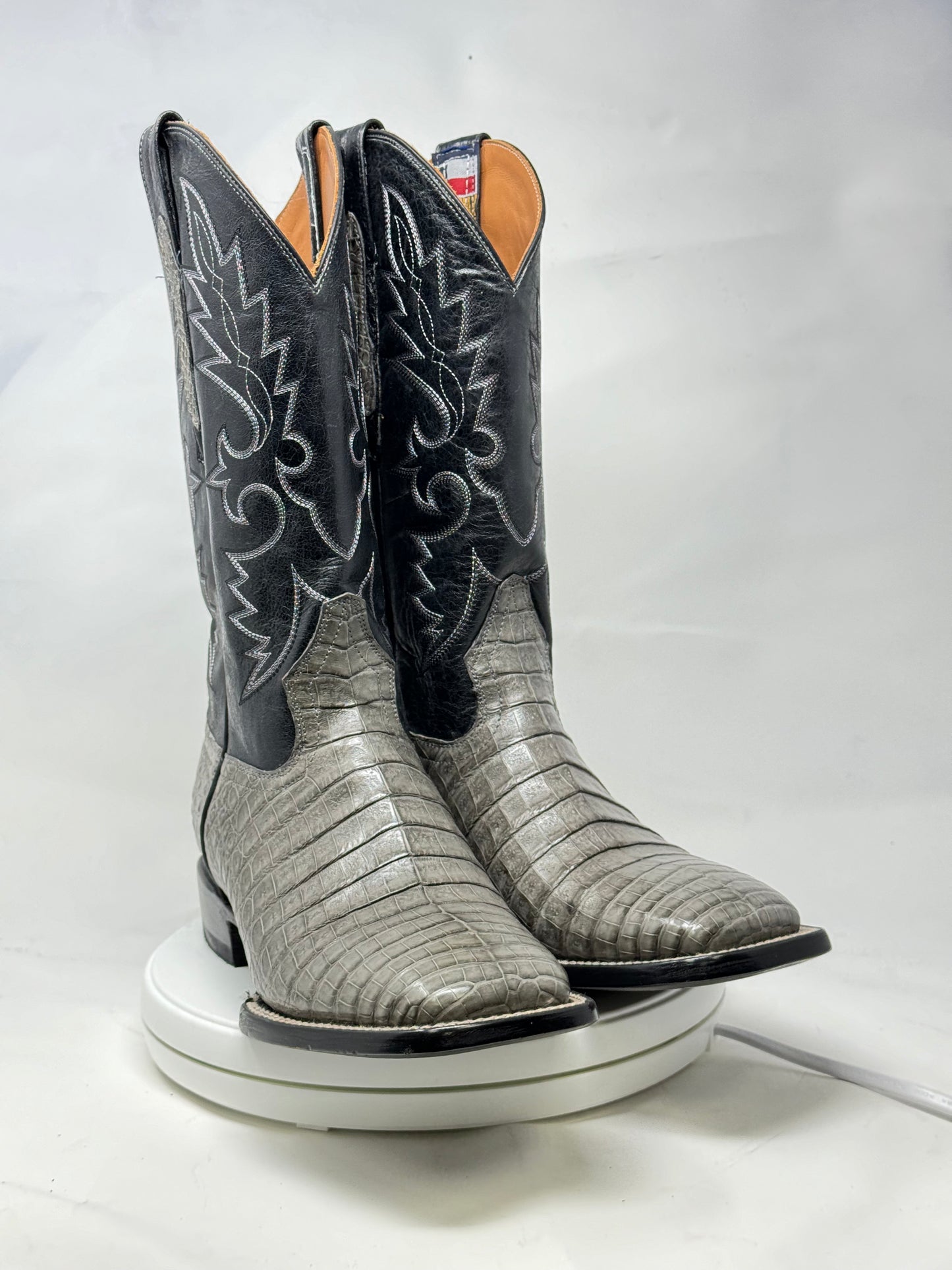 DJ2041 | Don Juan Boots Men's Caiman Belly Dark Grey H Toe