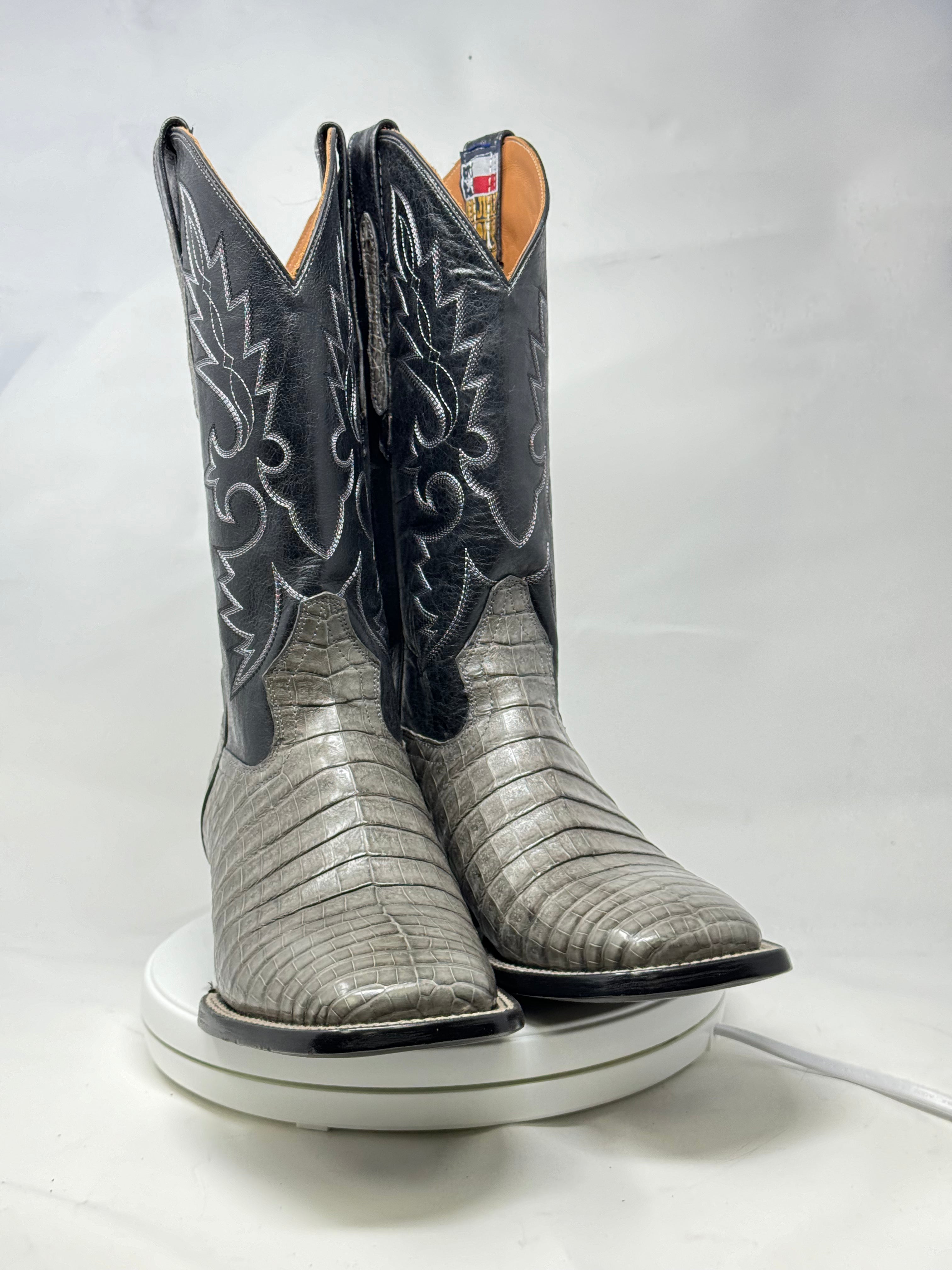 DJ2041 | Don Juan Boots Men's Caiman Belly Dark Grey H Toe