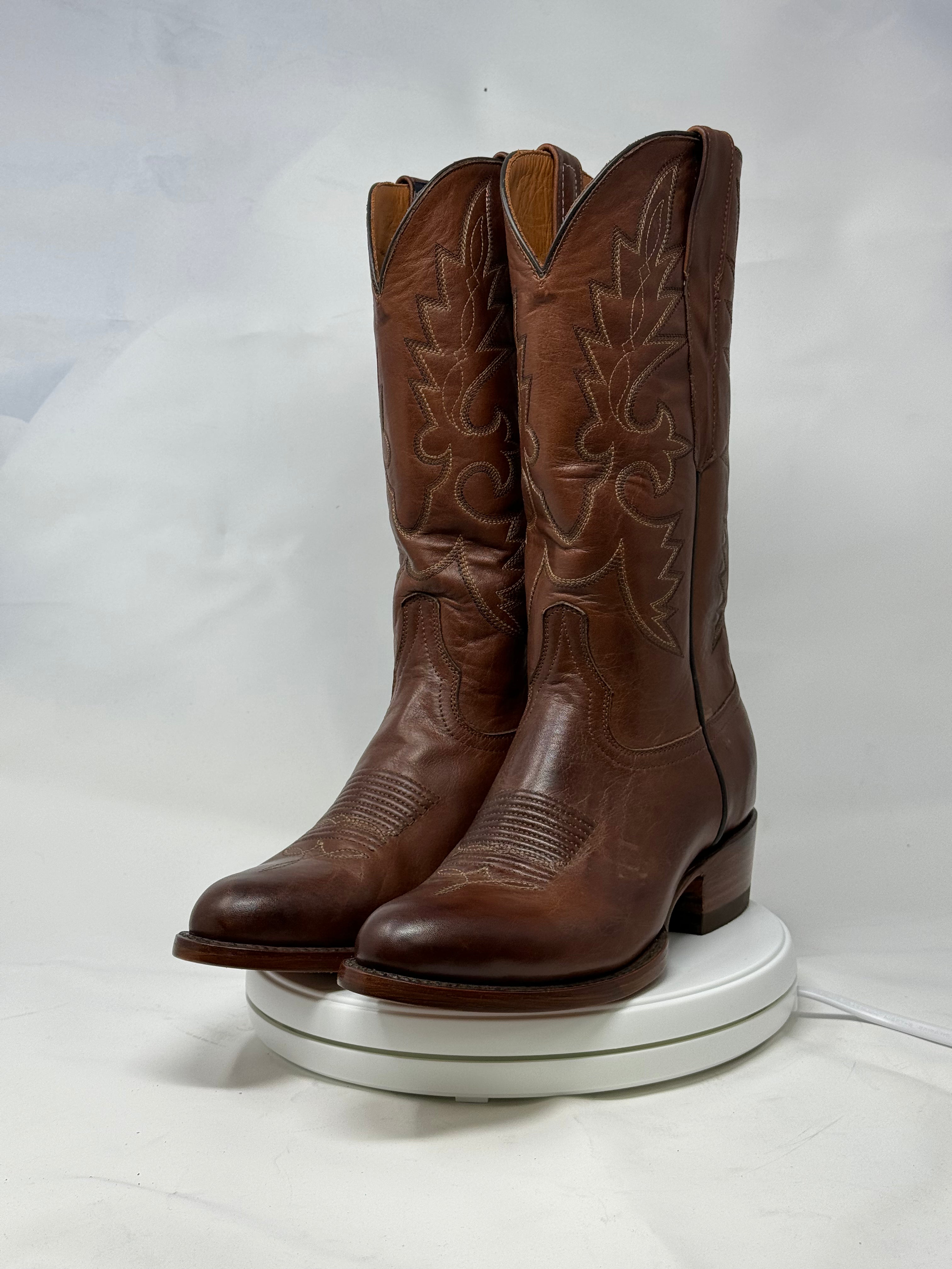 DJ1012 | Don Juan Boots Men's Almond Ranch Hand Burnished R Toe