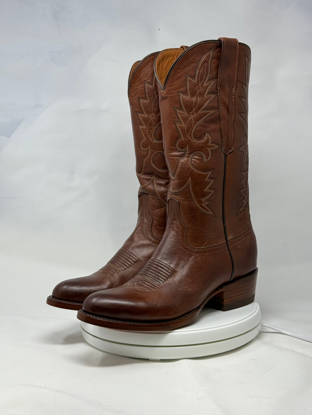 DJ1012 | Don Juan Boots Men's Almond Ranch Hand Burnished R Toe
