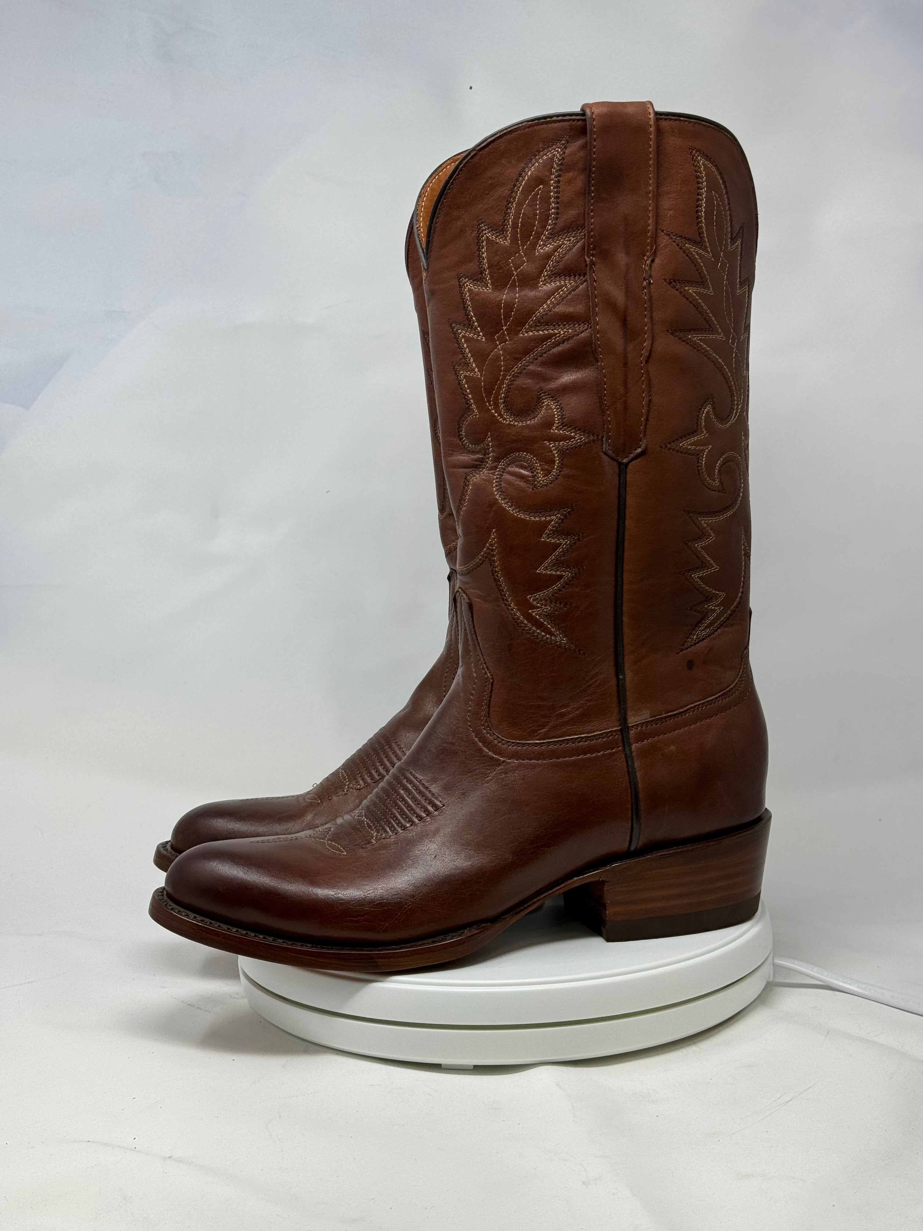 DJ1012 | Don Juan Boots Men's Almond Ranch Hand Burnished R Toe