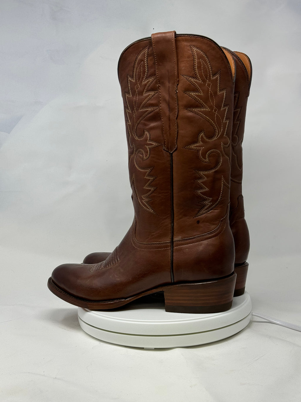 DJ1012 | Don Juan Boots Men's Almond Ranch Hand Burnished R Toe
