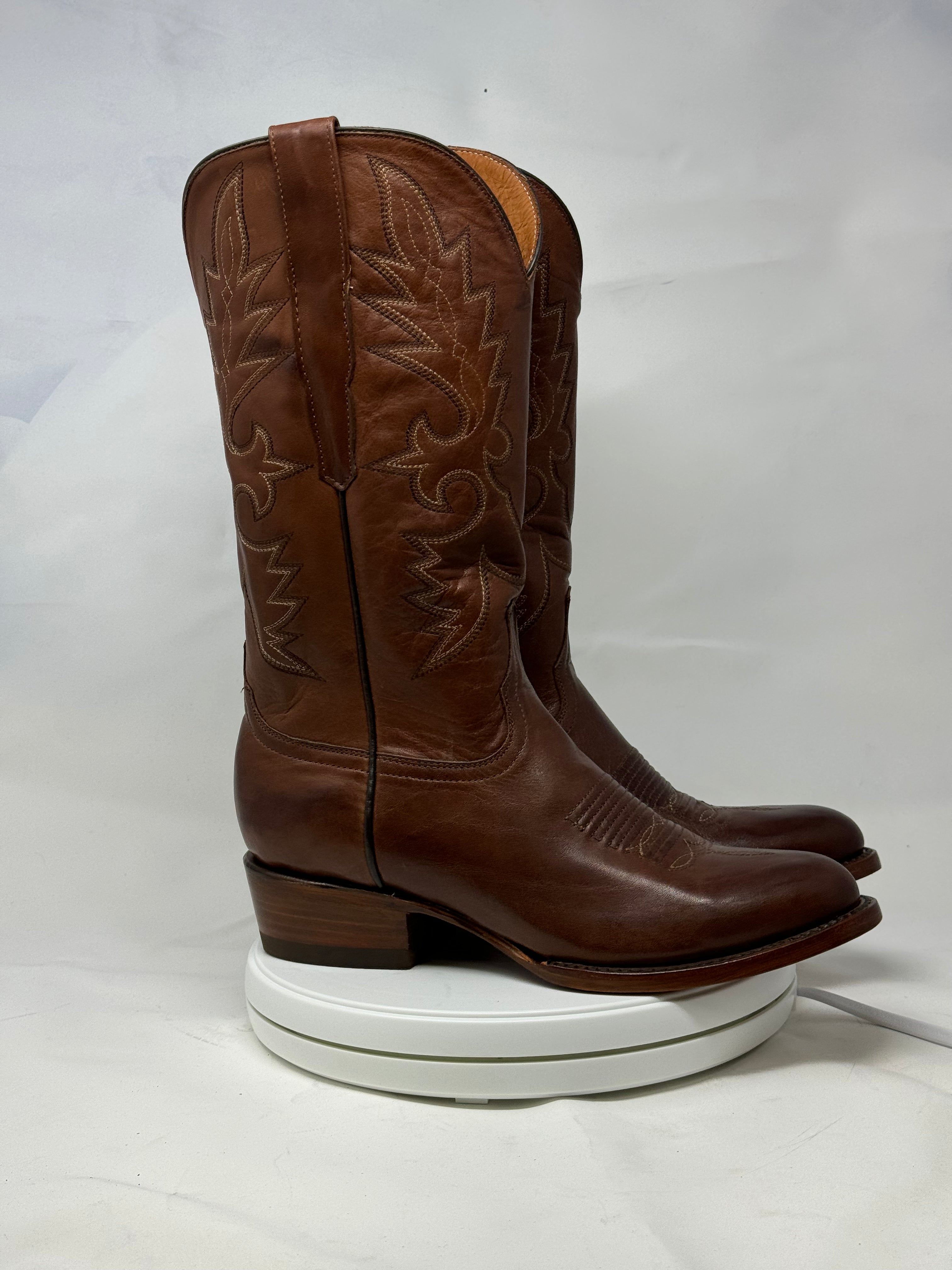 DJ1012 | Don Juan Boots Men's Almond Ranch Hand Burnished R Toe