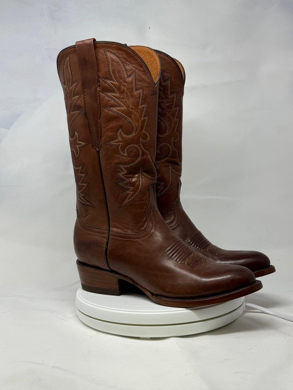 DJ1012 | Don Juan Boots Men's Almond Ranch Hand Burnished R Toe