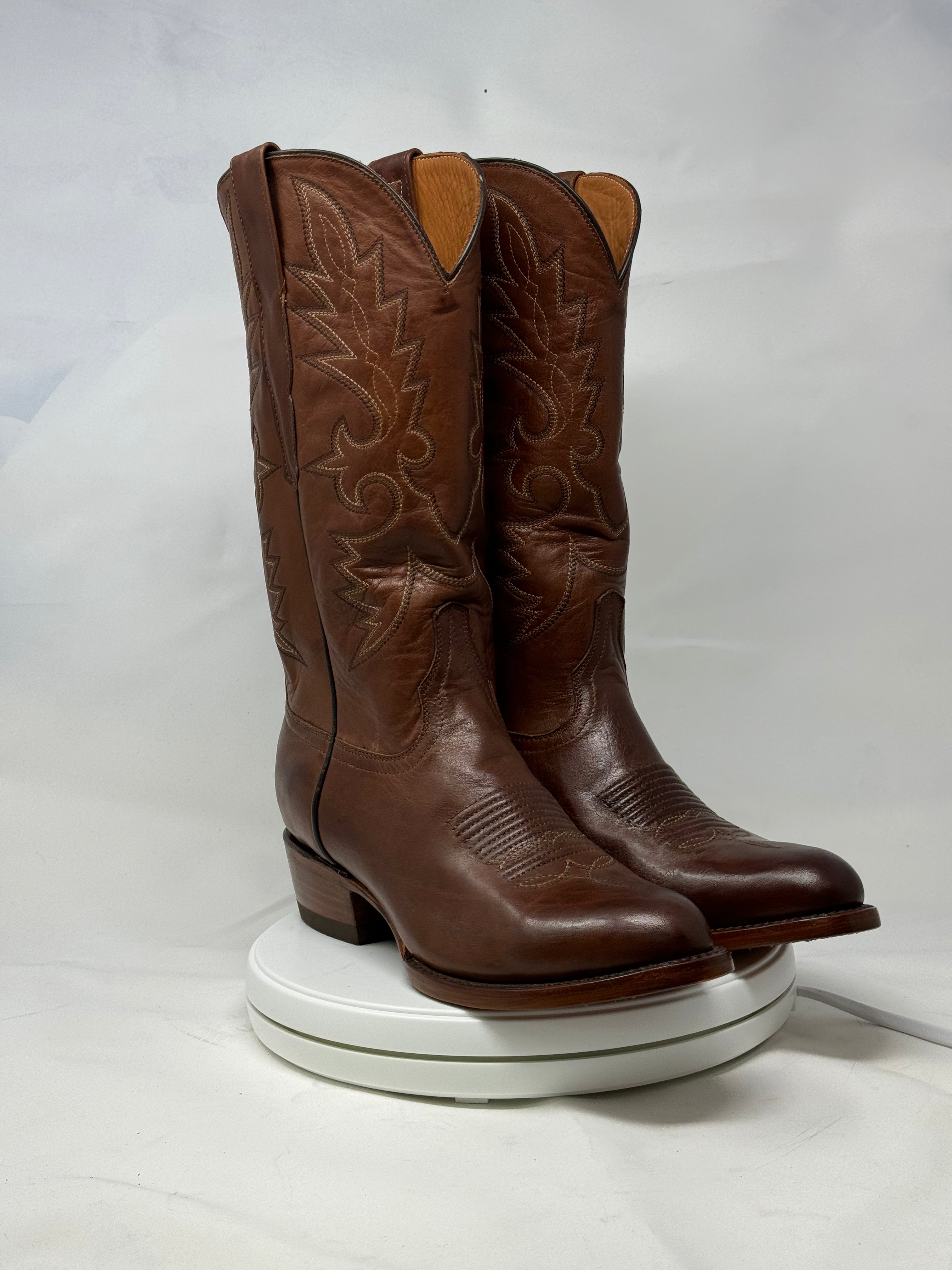 DJ1012 | Don Juan Boots Men's Almond Ranch Hand Burnished R Toe