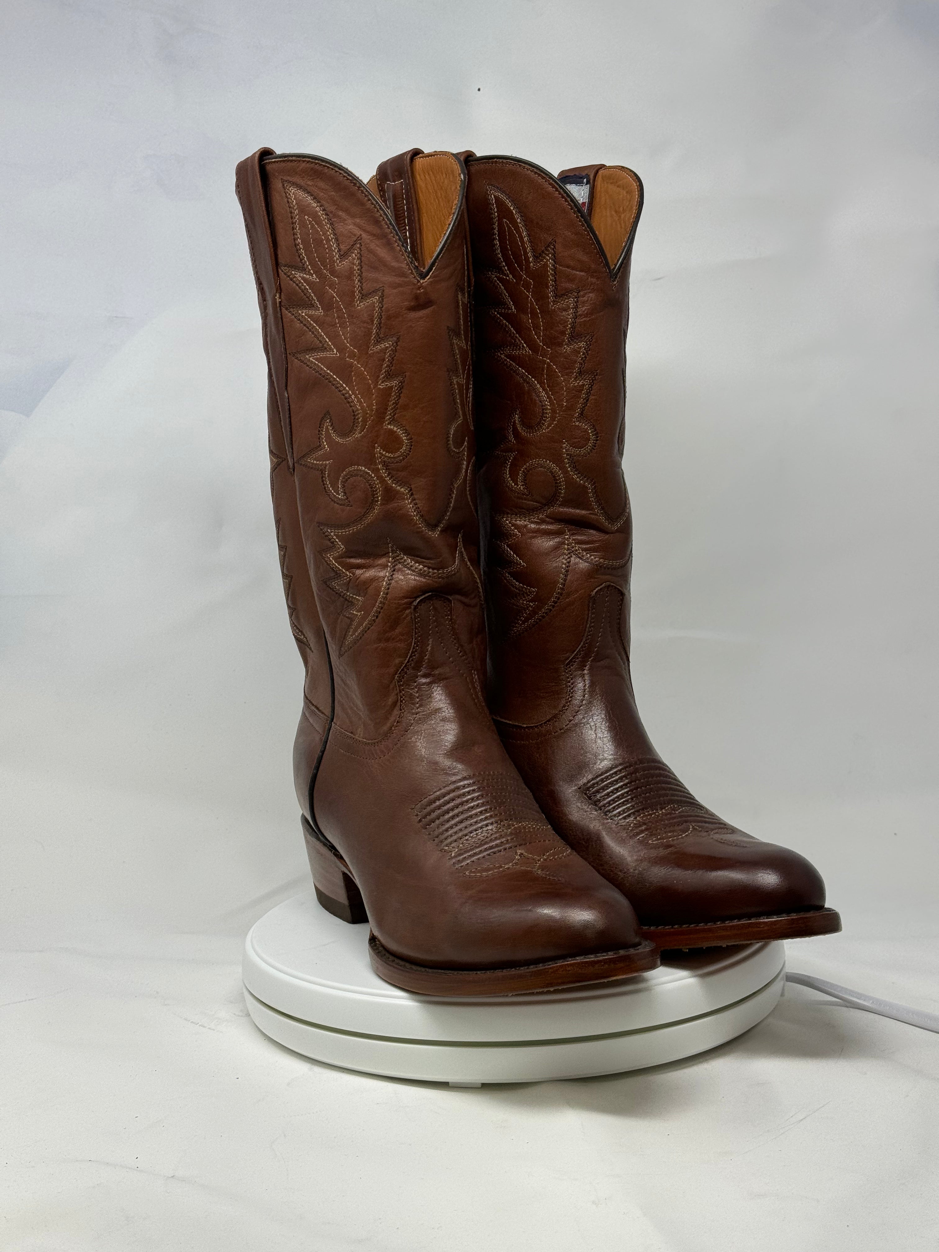DJ1012 | Don Juan Boots Men's Almond Ranch Hand Burnished R Toe