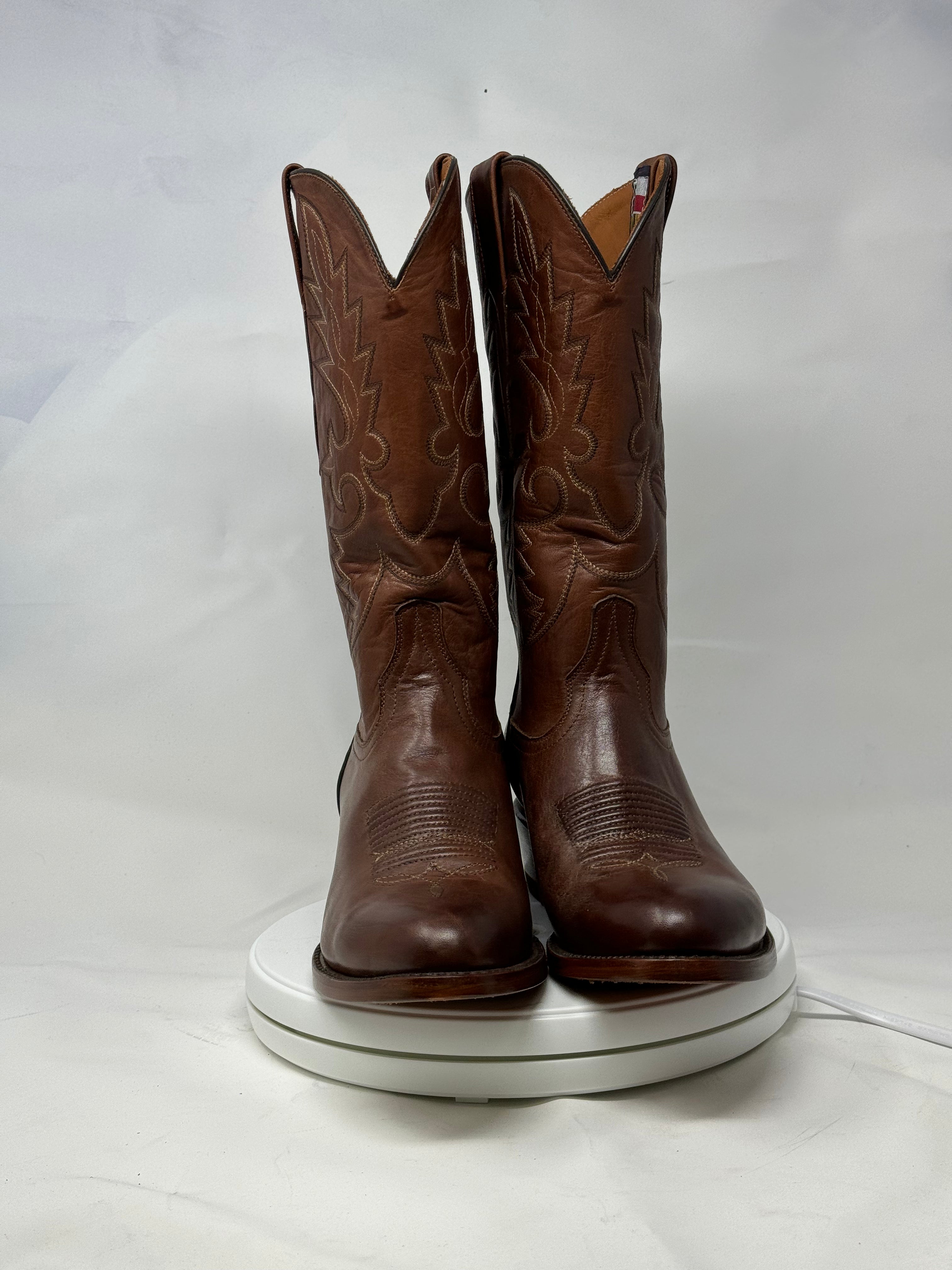 DJ1012 | Don Juan Boots Men's Almond Ranch Hand Burnished R Toe