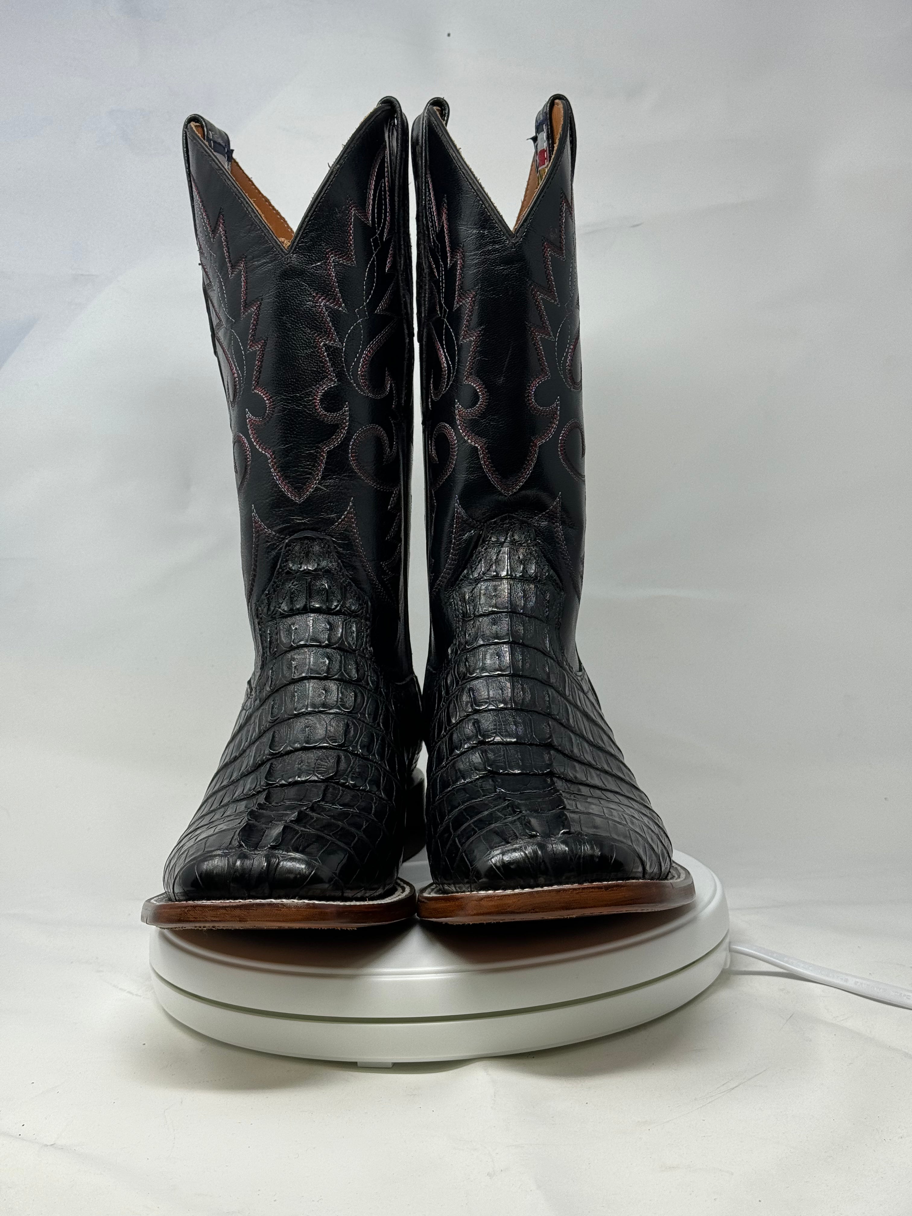 DJ2047 | Don Juan Boots Men's Caiman Tail Black H Toe P