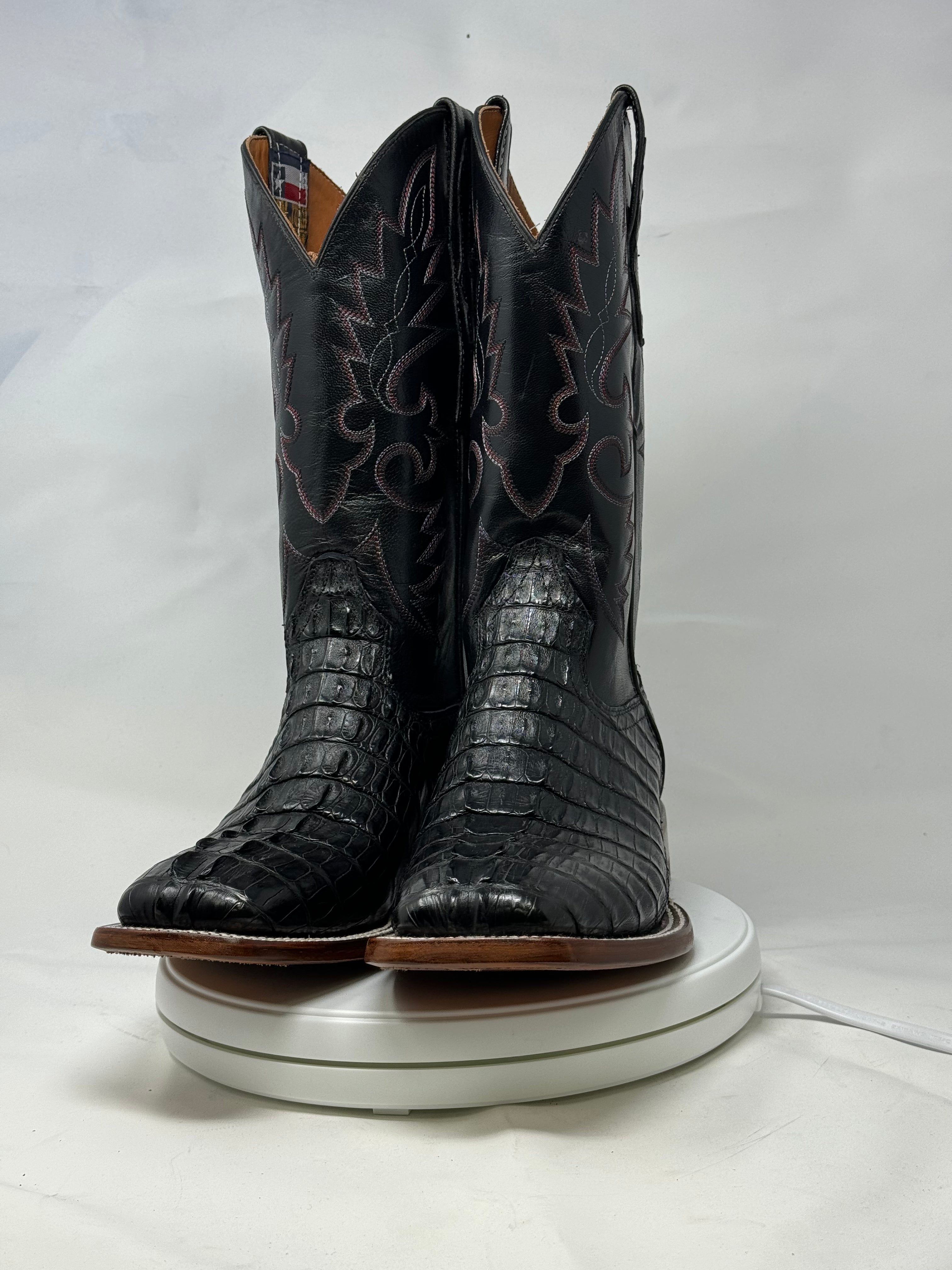 DJ2047 | Don Juan Boots Men's Caiman Tail Black H Toe P