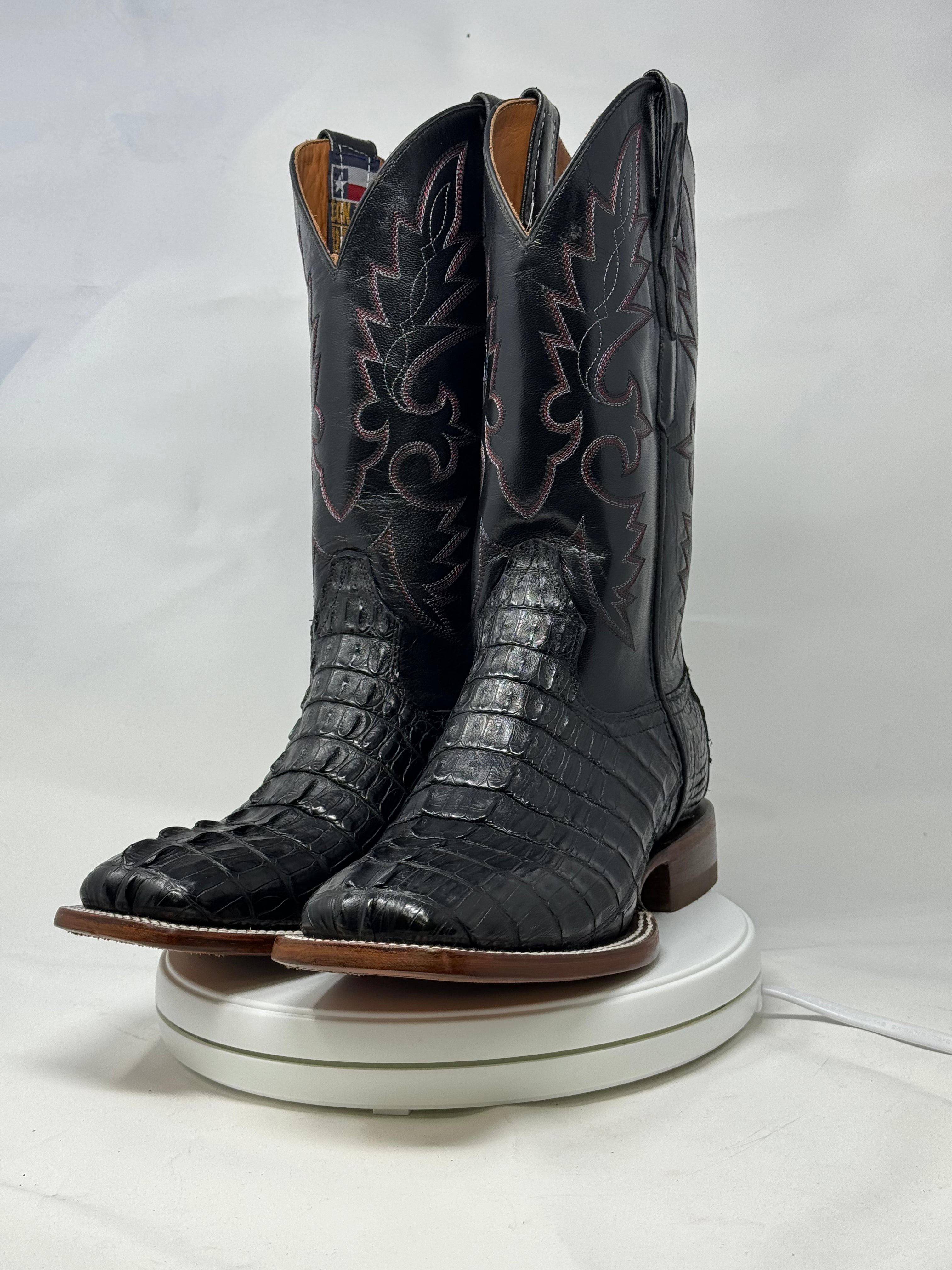 DJ2047 | Don Juan Boots Men's Caiman Tail Black H Toe P