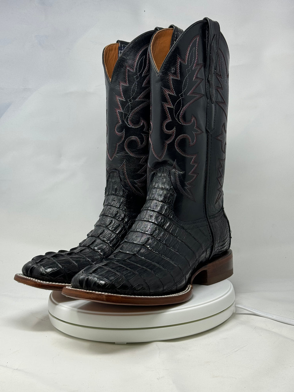 DJ2047 | Don Juan Boots Men's Caiman Tail Black H Toe P
