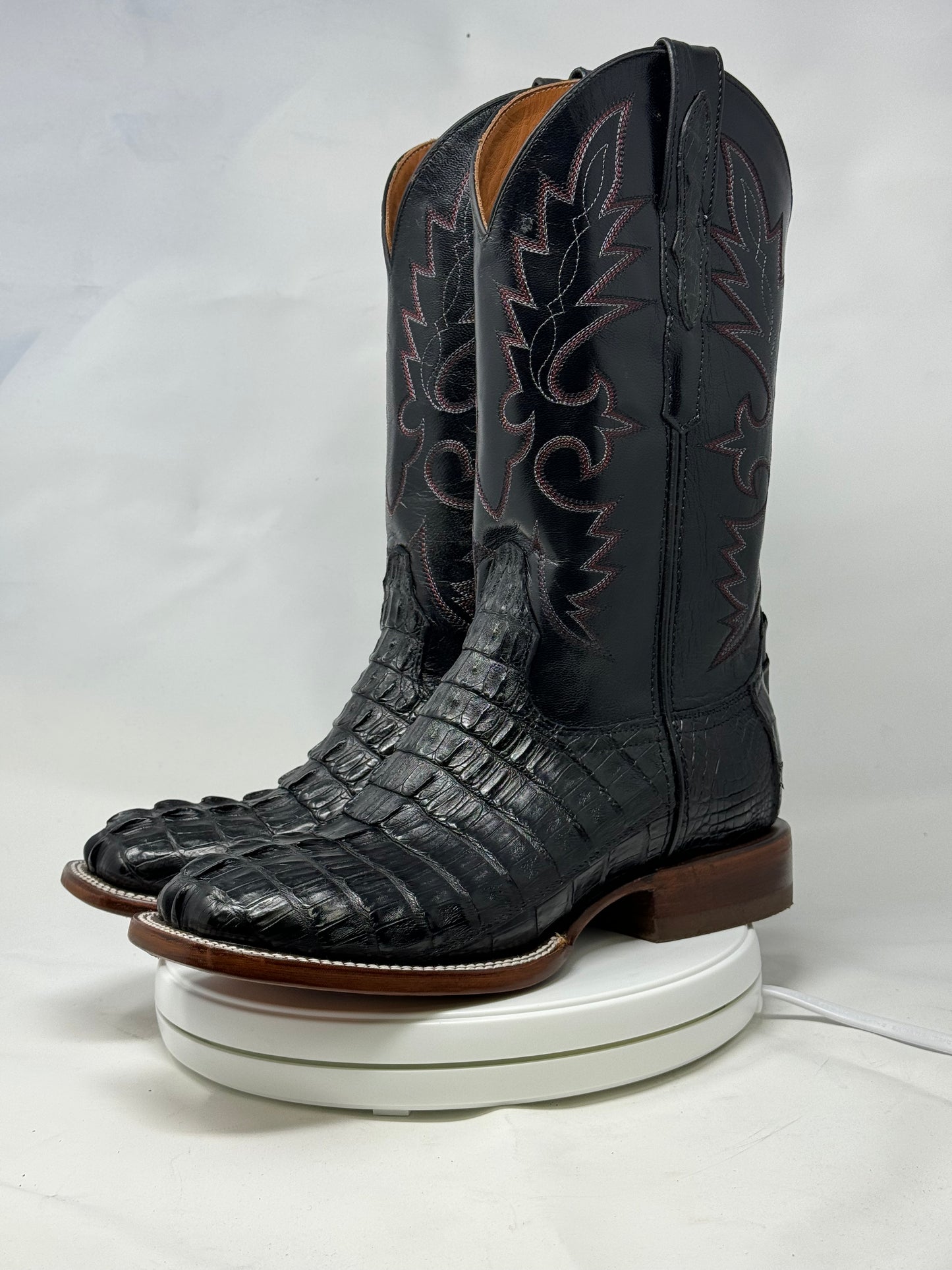 DJ2047 | Don Juan Boots Men's Caiman Tail Black H Toe P