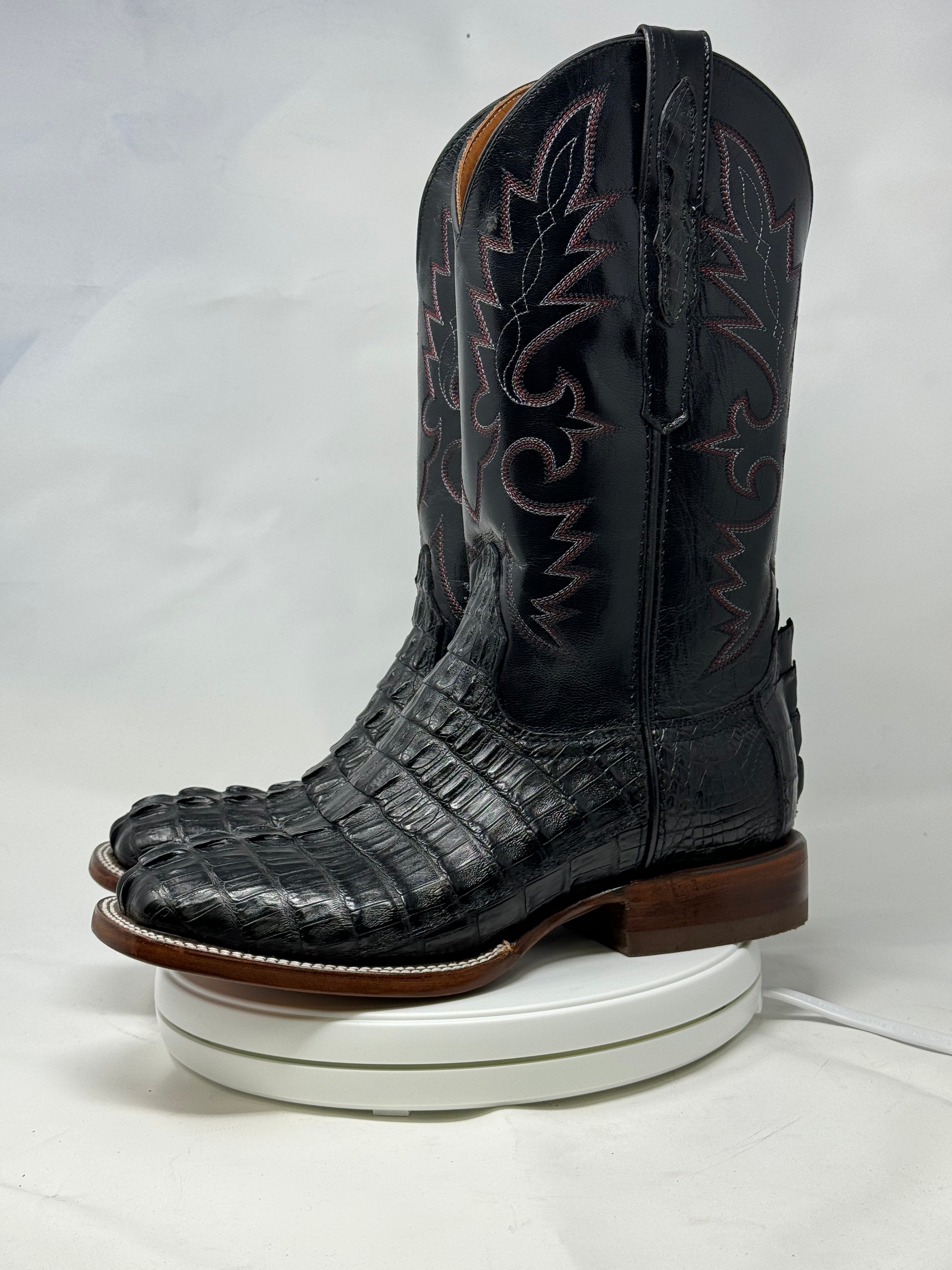 DJ2047 | Don Juan Boots Men's Caiman Tail Black H Toe P