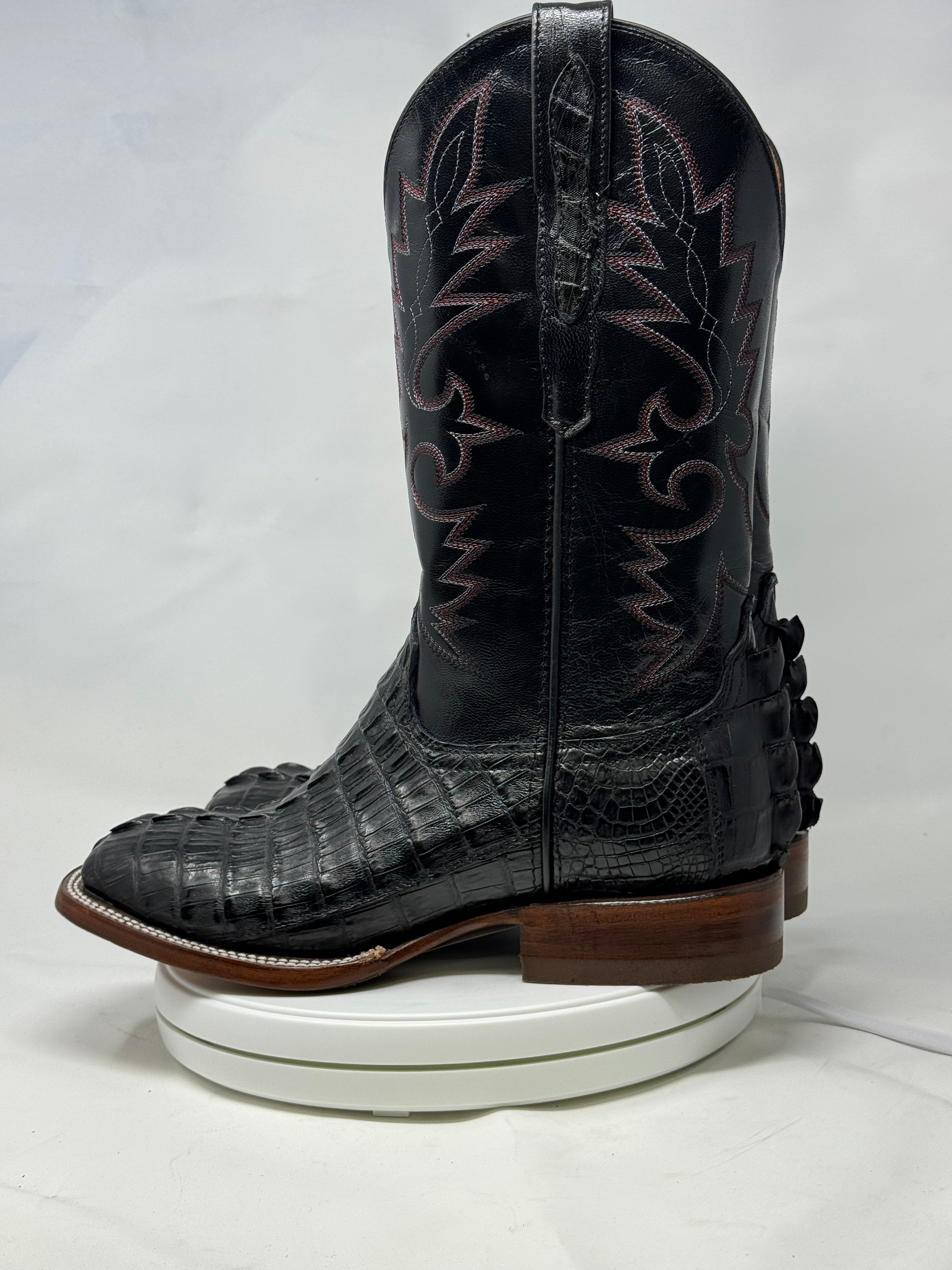 DJ2047 | Don Juan Boots Men's Caiman Tail Black H Toe P