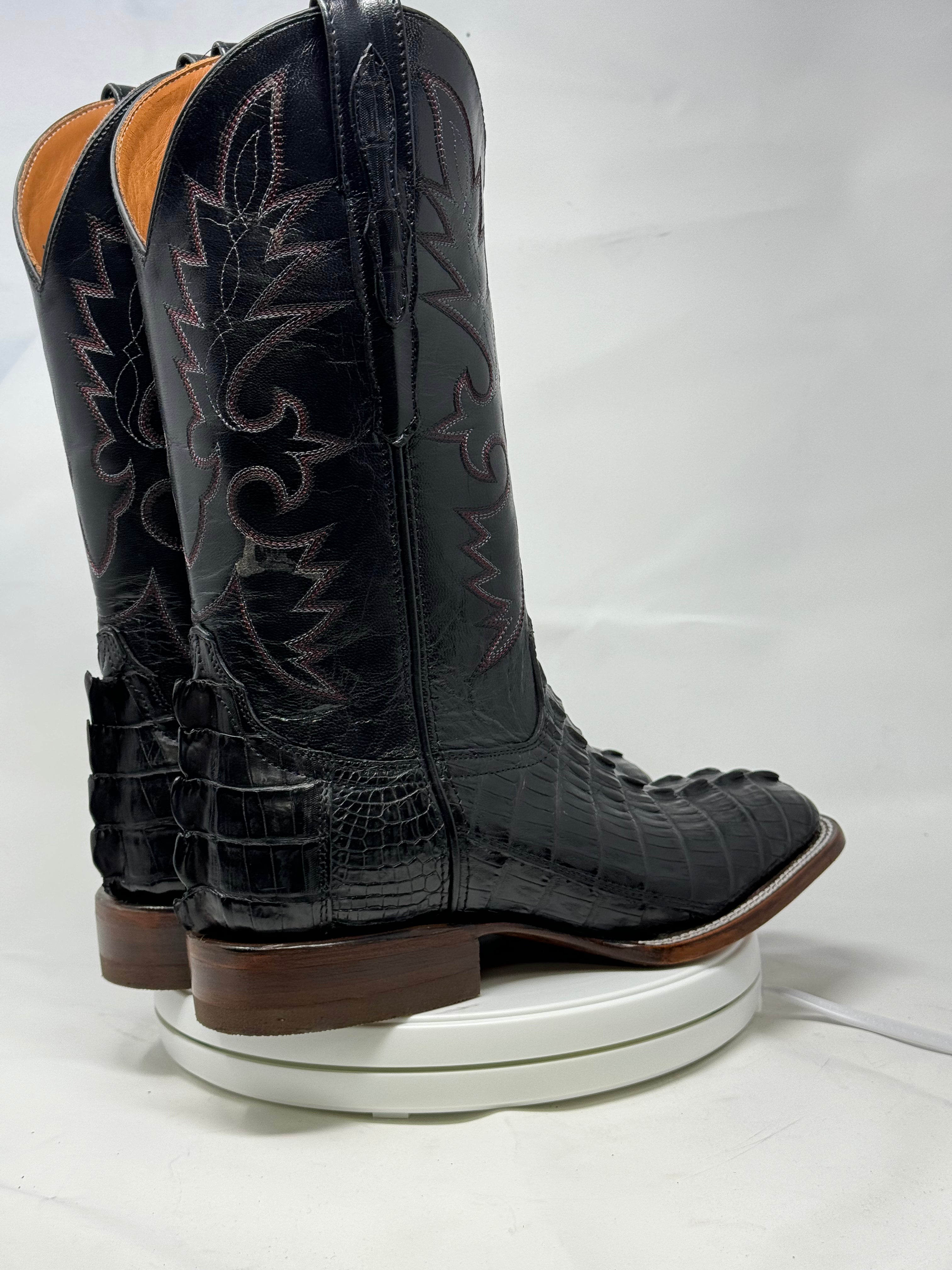 DJ2047 | Don Juan Boots Men's Caiman Tail Black H Toe P