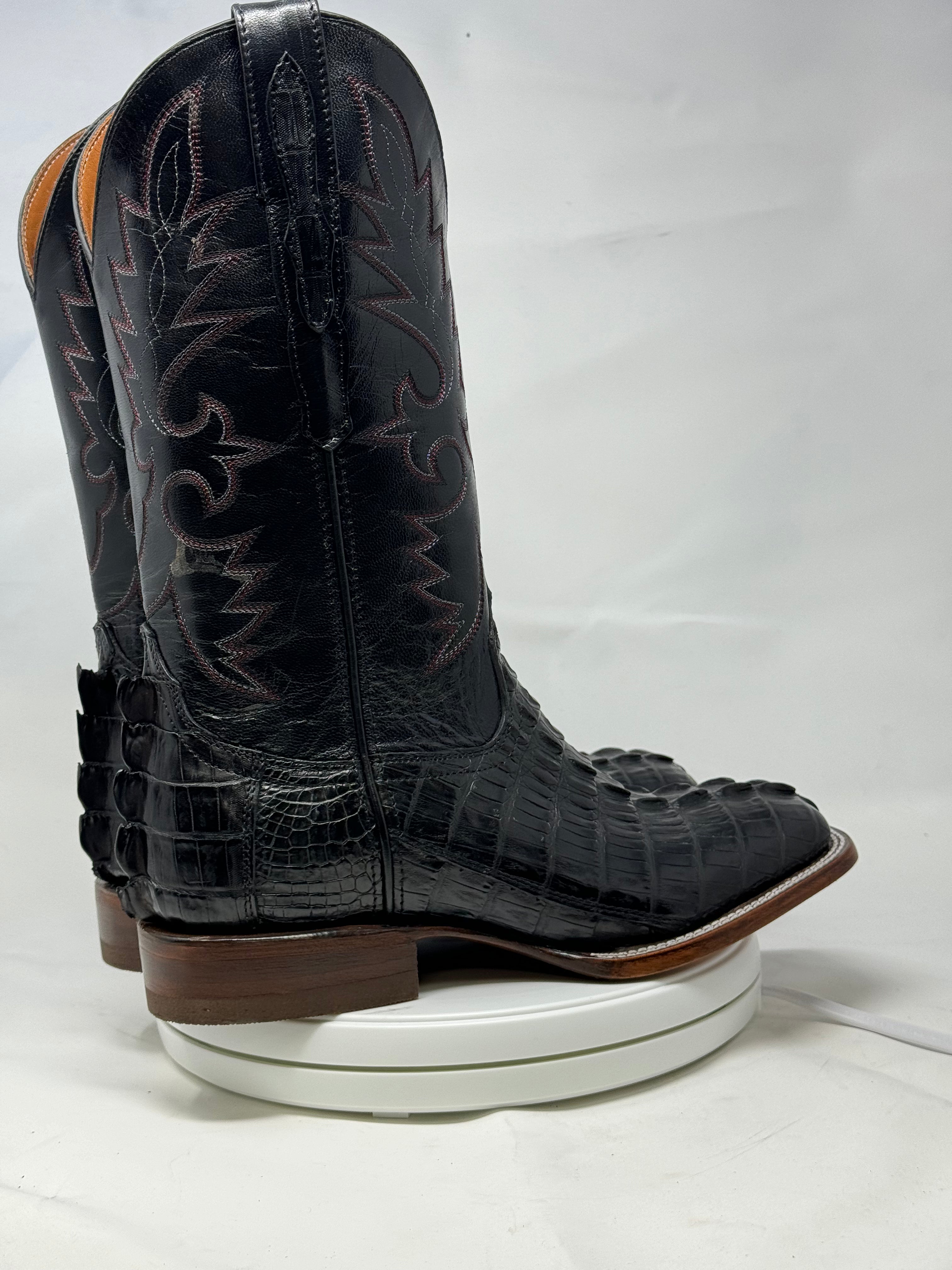 DJ2047 | Don Juan Boots Men's Caiman Tail Black H Toe P