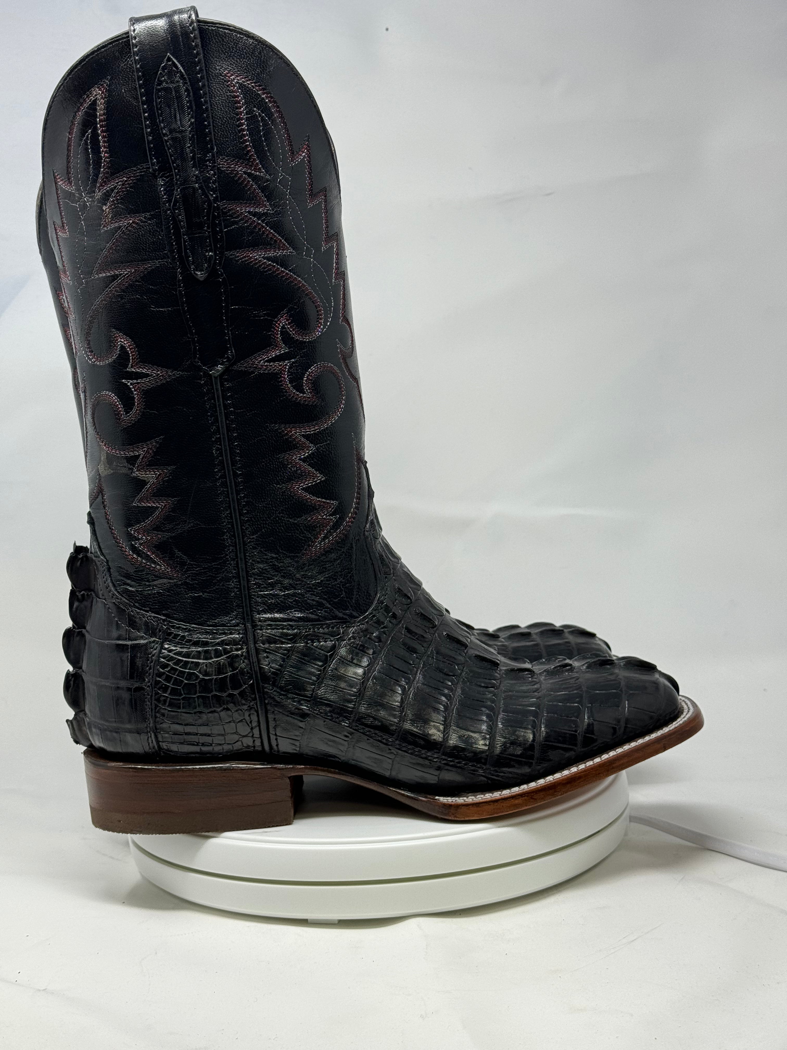 DJ2047 | Don Juan Boots Men's Caiman Tail Black H Toe P