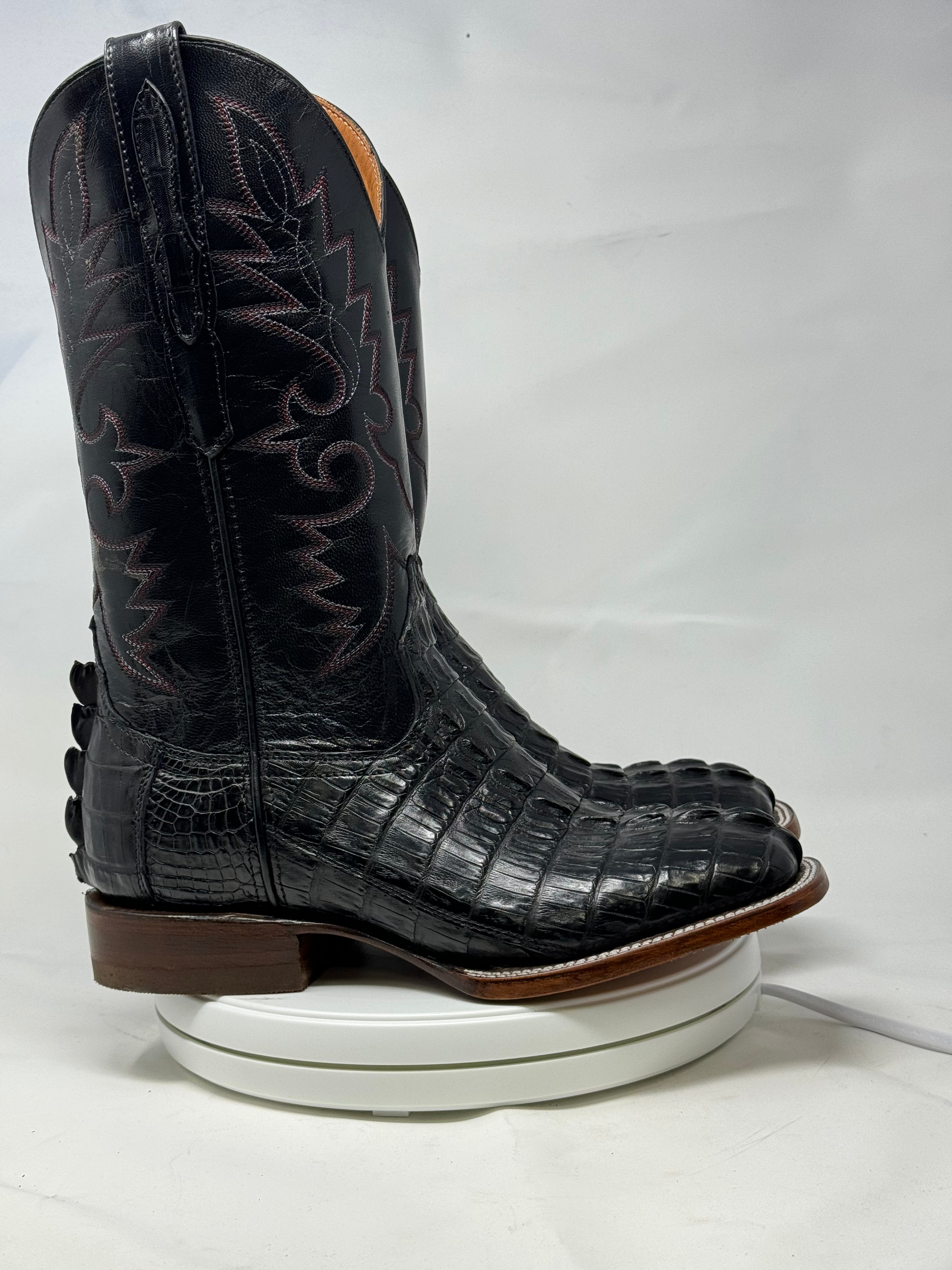 DJ2047 | Don Juan Boots Men's Caiman Tail Black H Toe P