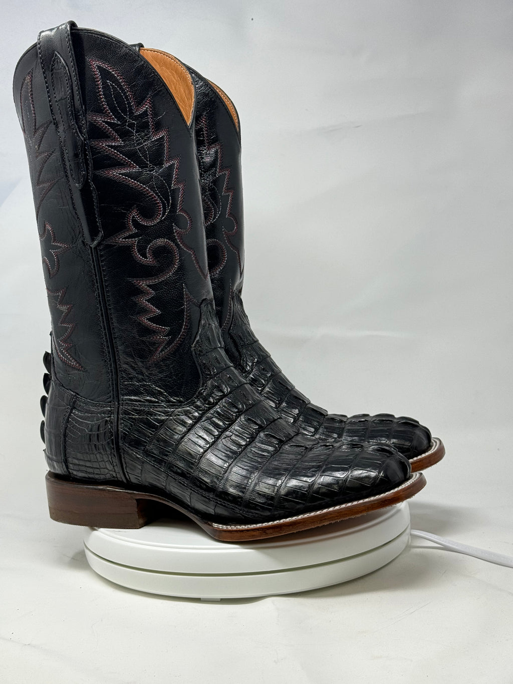 DJ2047 | Don Juan Boots Men's Caiman Tail Black H Toe P