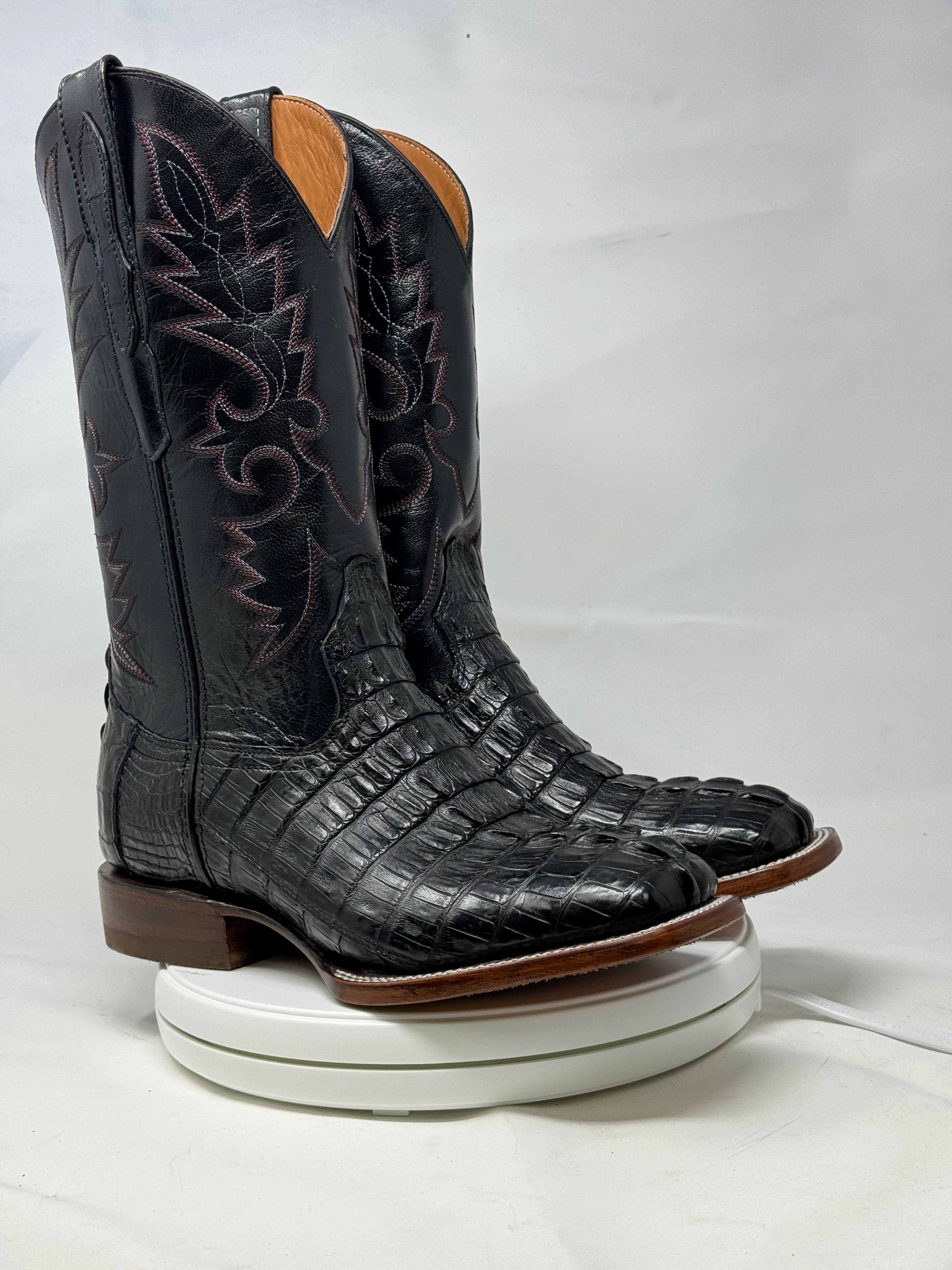 DJ2047 | Don Juan Boots Men's Caiman Tail Black H Toe P