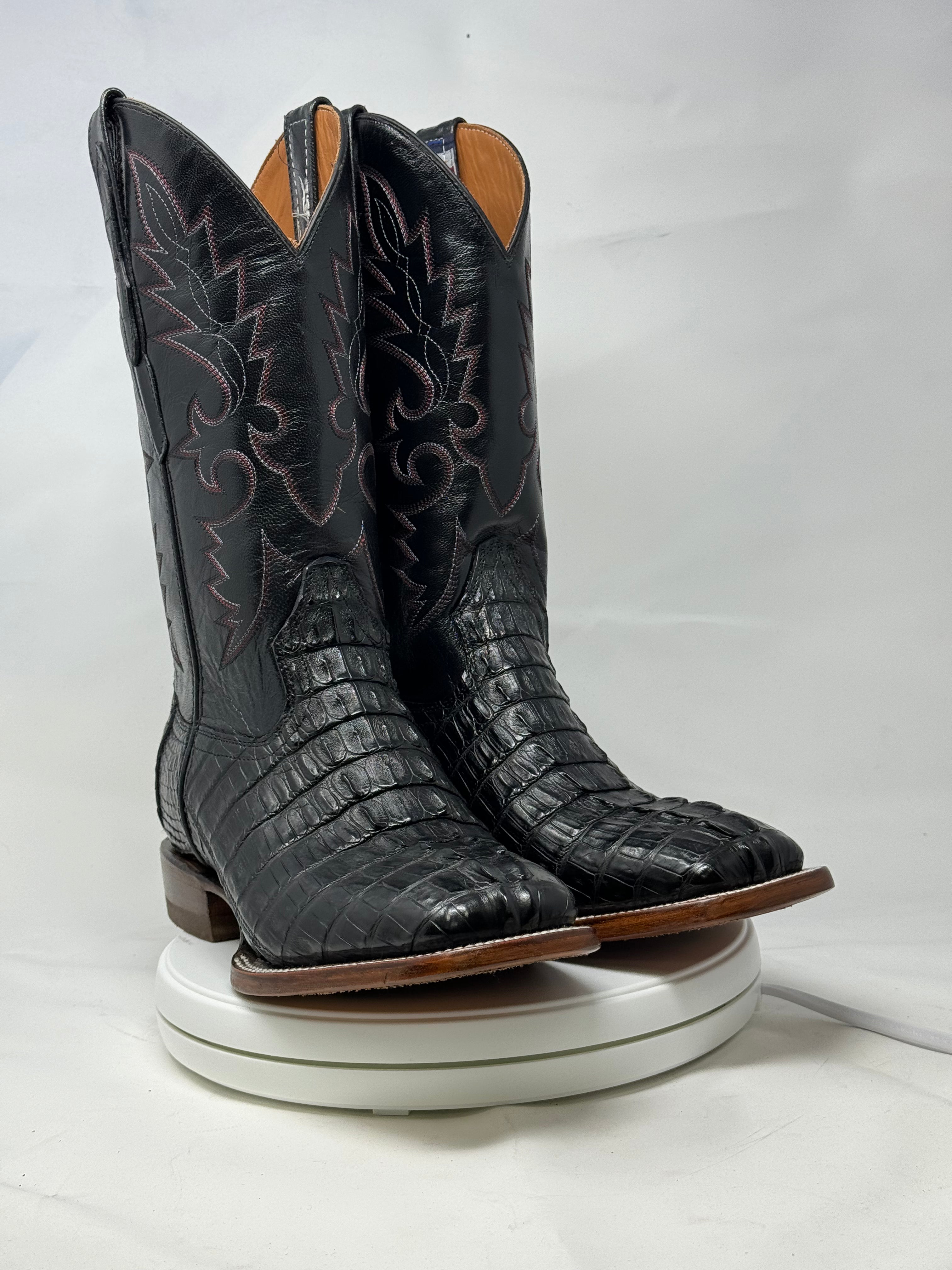 DJ2047 | Don Juan Boots Men's Caiman Tail Black H Toe P