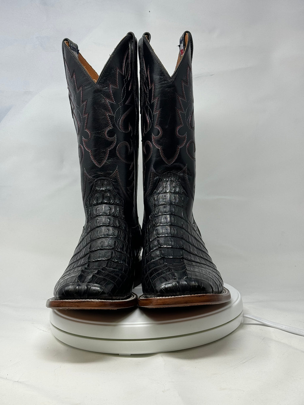 DJ2047 | Don Juan Boots Men's Caiman Tail Black H Toe P