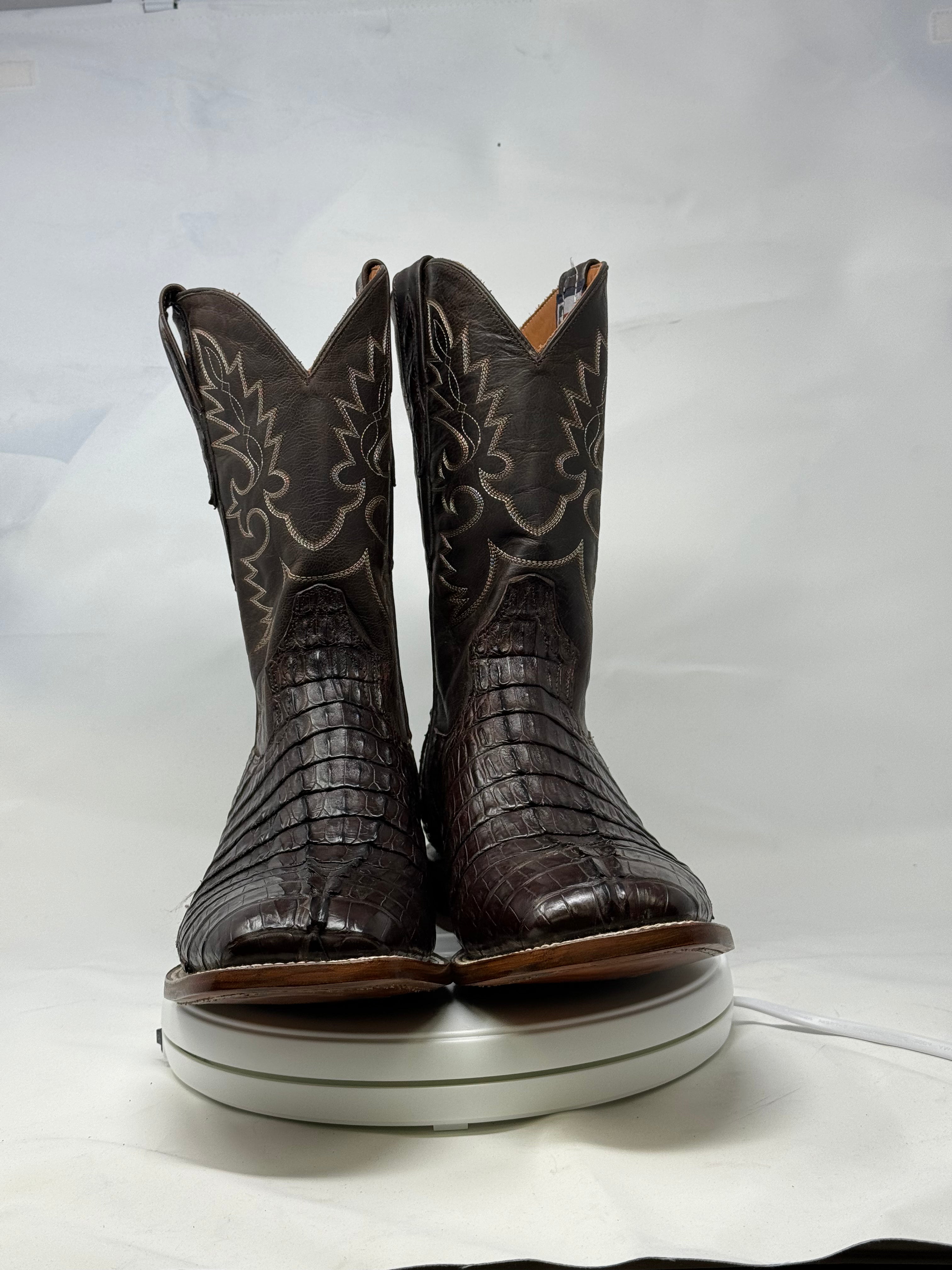 DJ2046 | Don Juan Boots Men's Caiman Tail Choco H Toe P