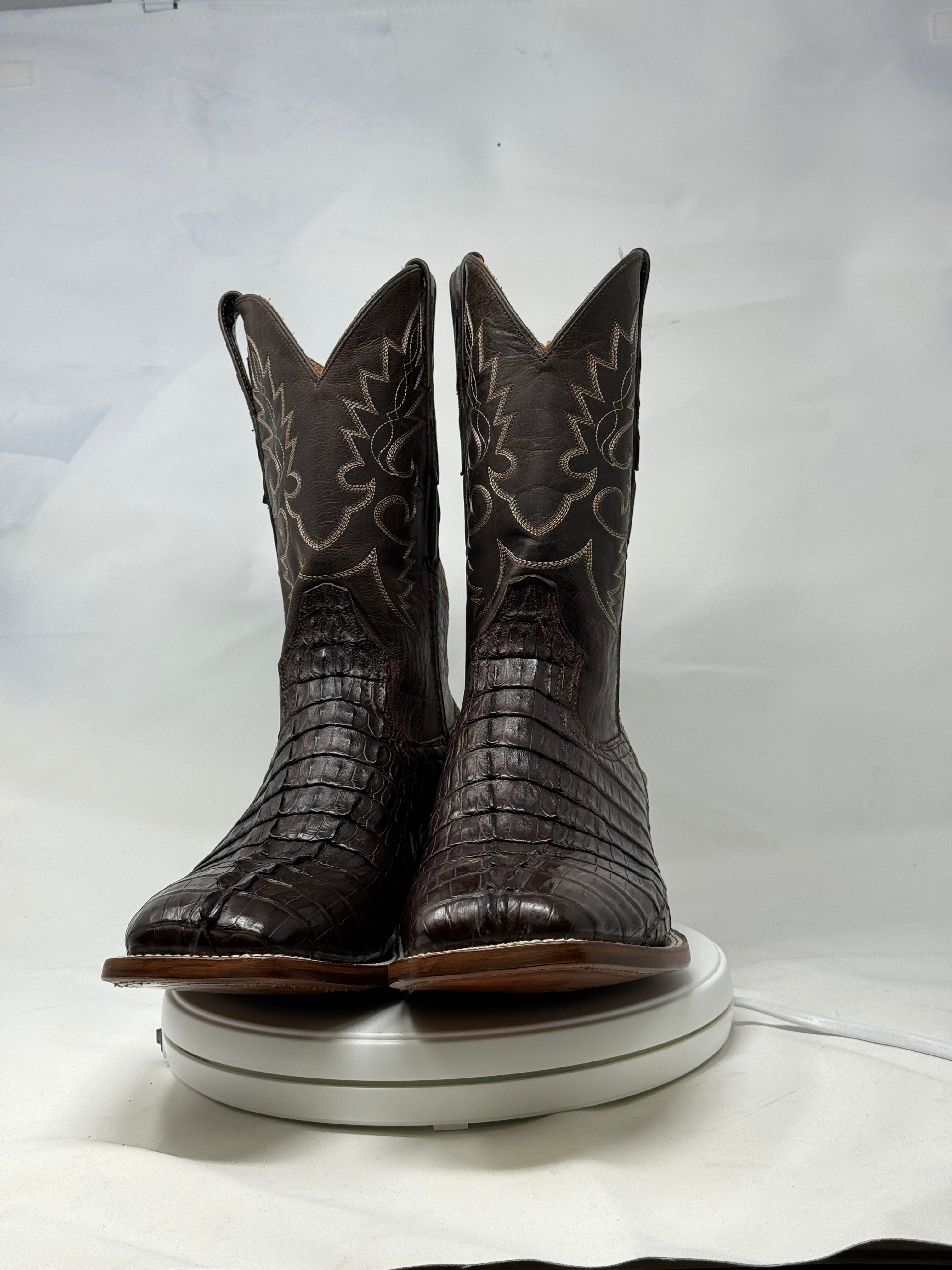 DJ2046 | Don Juan Boots Men's Caiman Tail Choco H Toe P