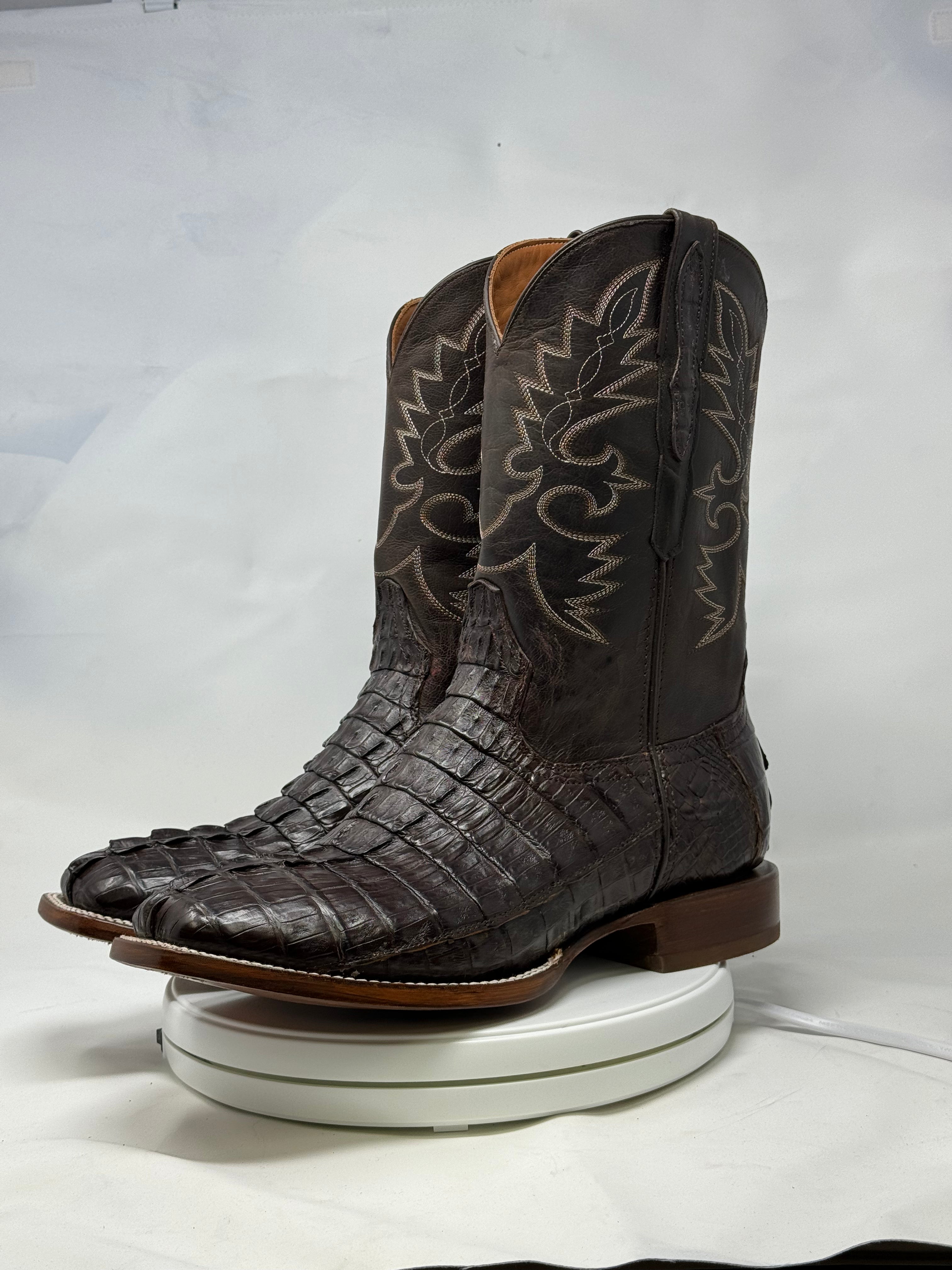DJ2046 | Don Juan Boots Men's Caiman Tail Choco H Toe P