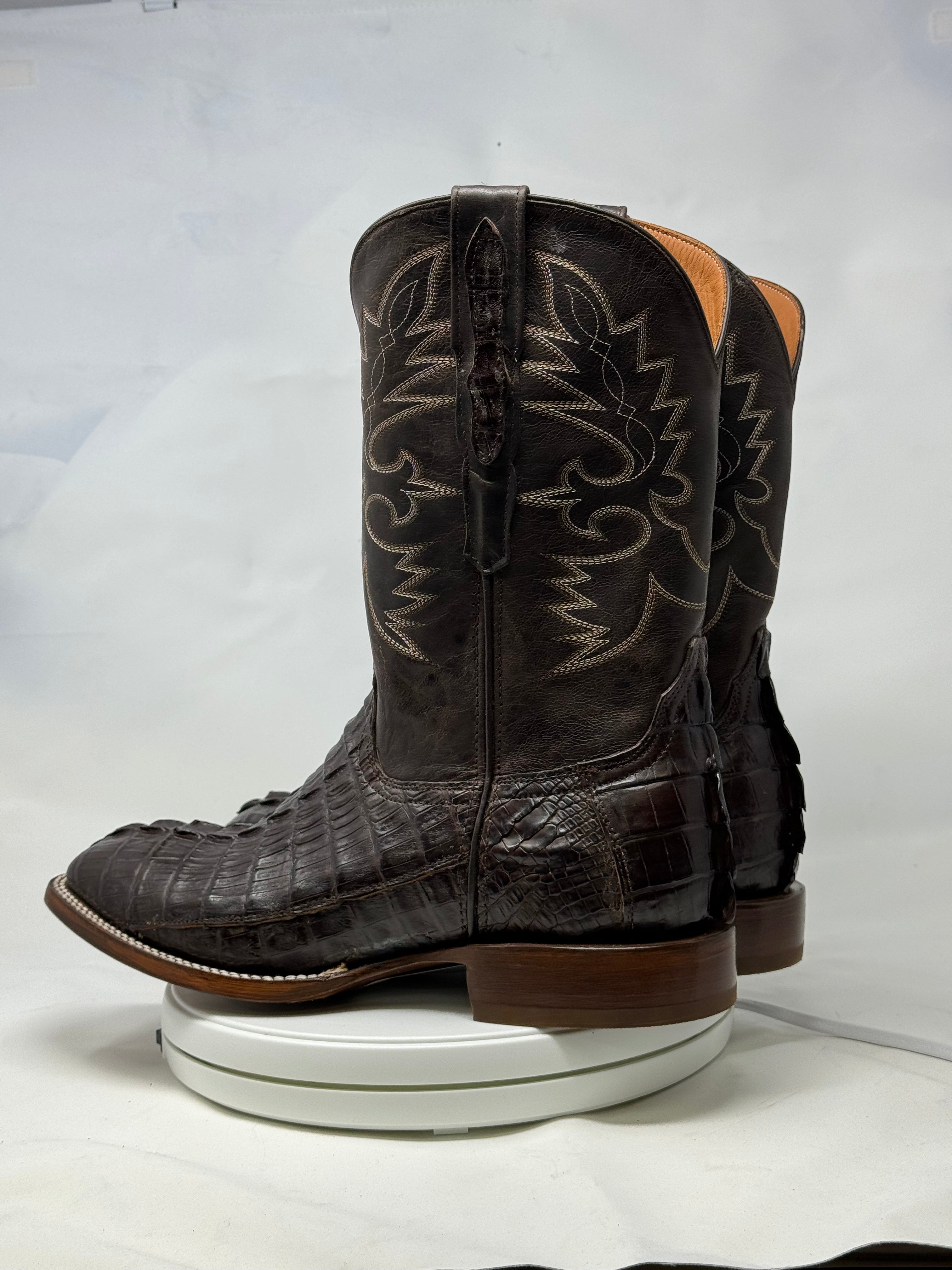 DJ2046 | Don Juan Boots Men's Caiman Tail Choco H Toe P