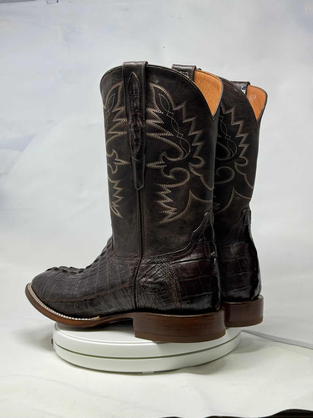 DJ2046 | Don Juan Boots Men's Caiman Tail Choco H Toe P