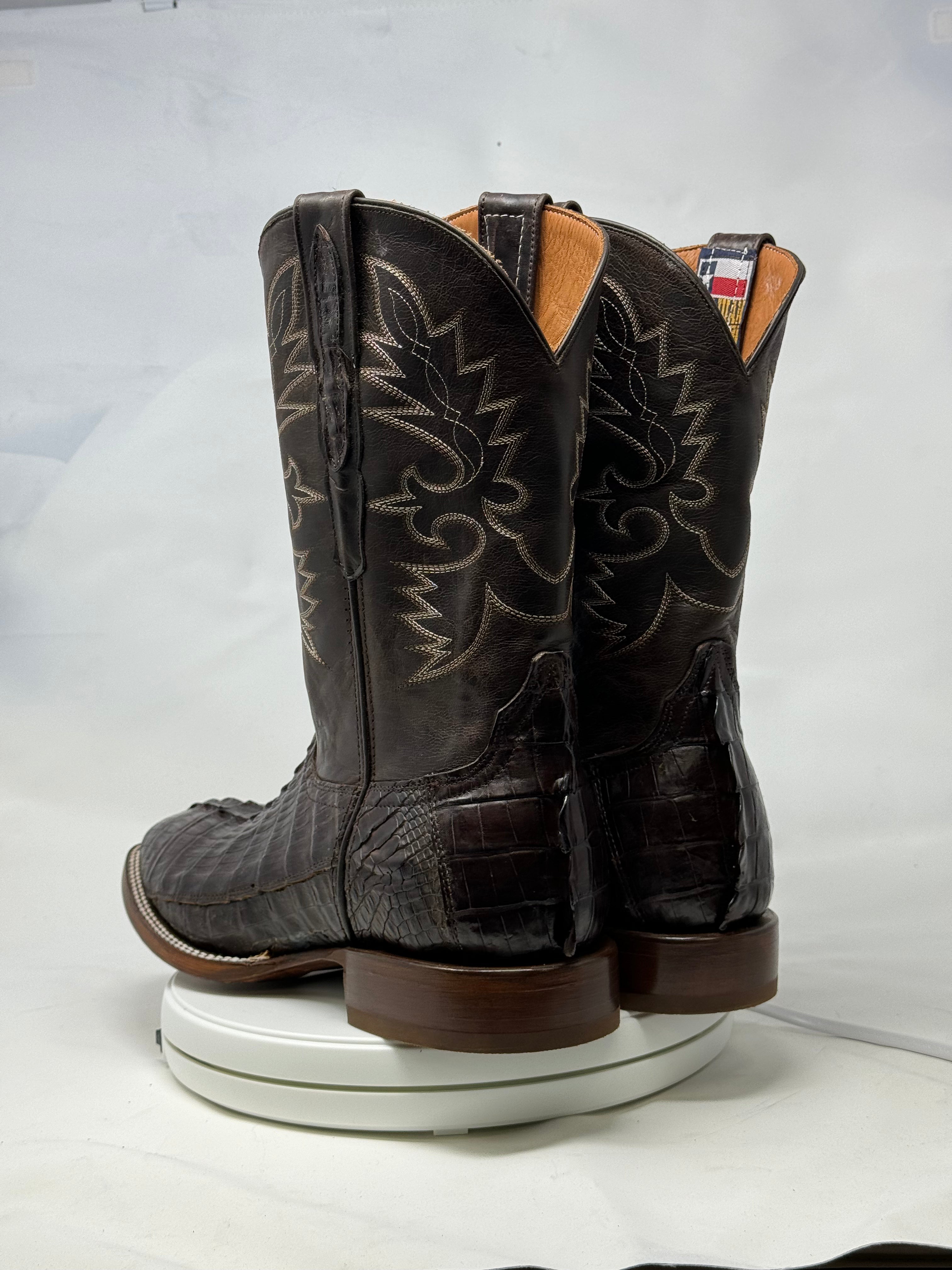 DJ2046 | Don Juan Boots Men's Caiman Tail Choco H Toe P