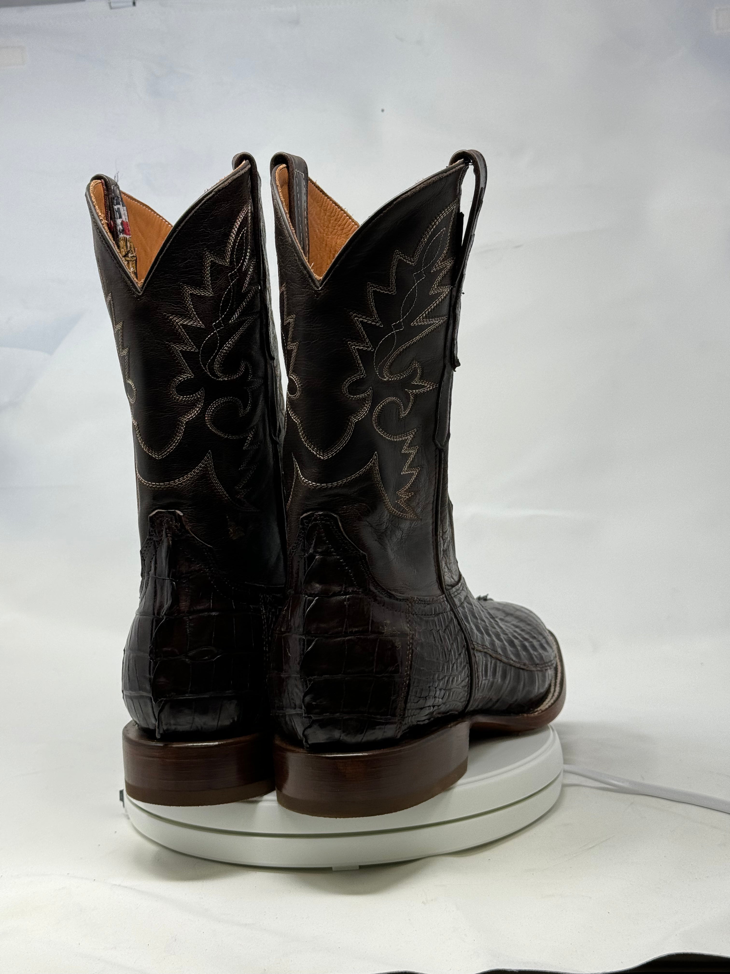 DJ2046 | Don Juan Boots Men's Caiman Tail Choco H Toe P