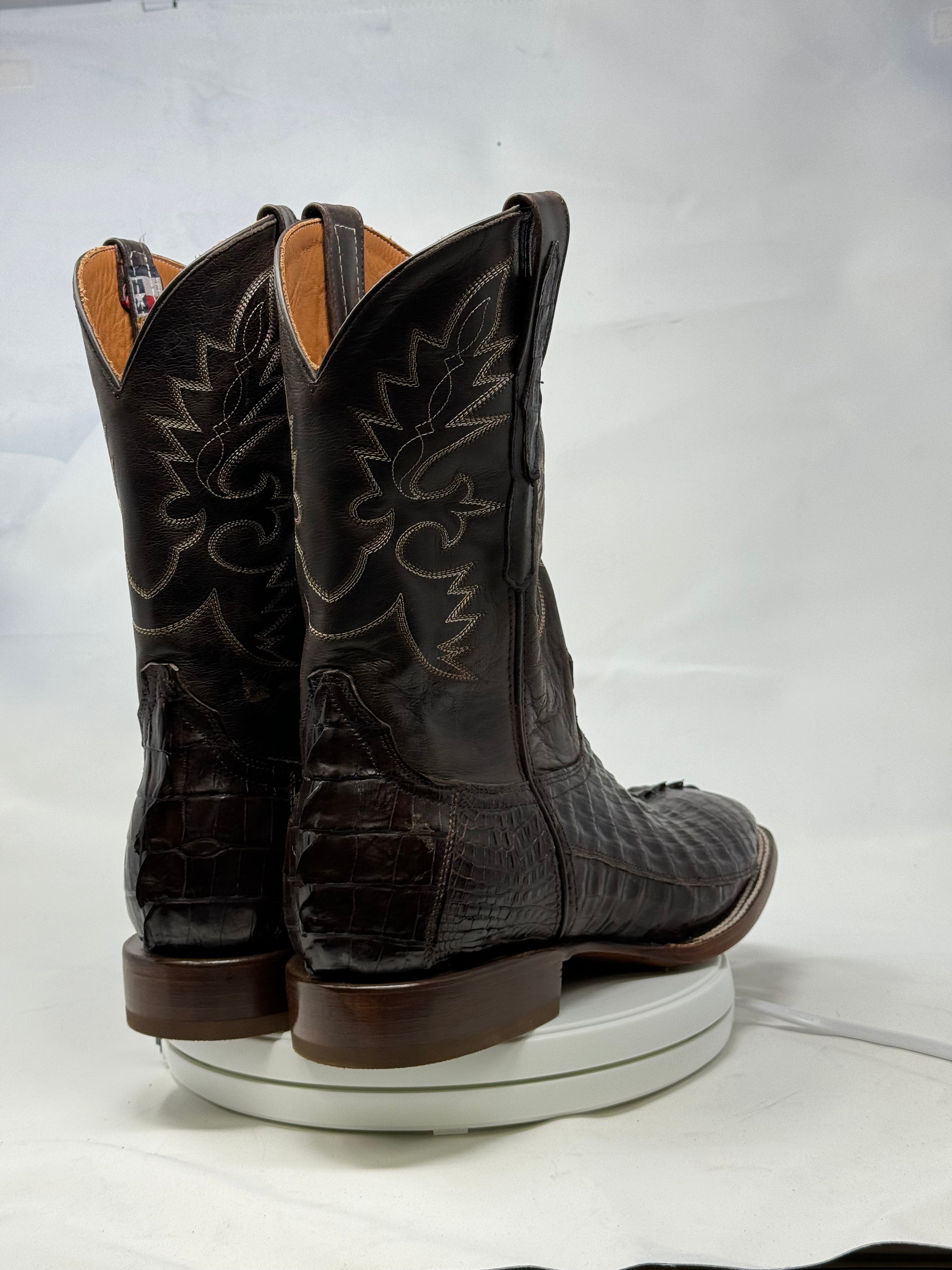 DJ2046 | Don Juan Boots Men's Caiman Tail Choco H Toe P