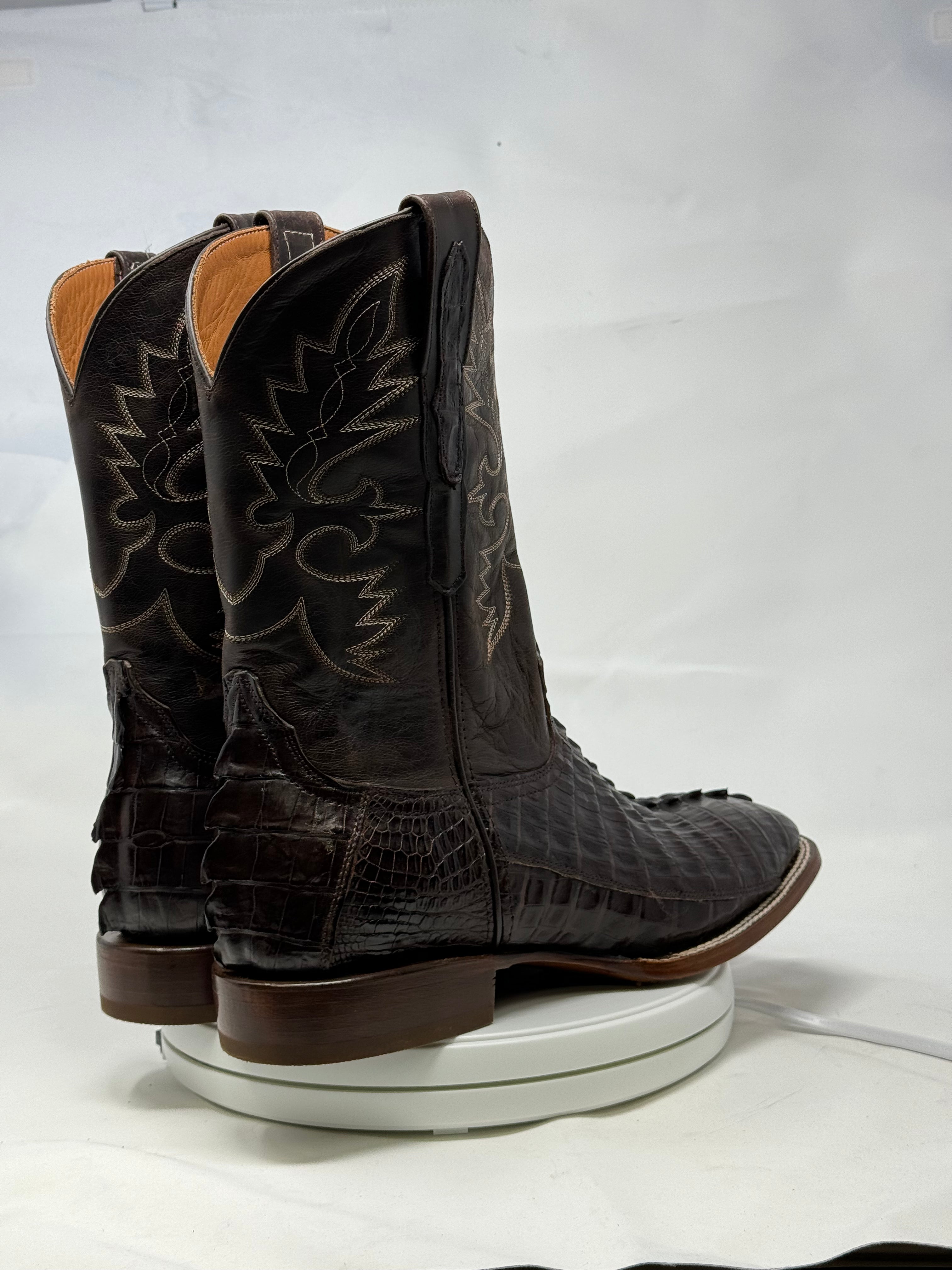 DJ2046 | Don Juan Boots Men's Caiman Tail Choco H Toe P