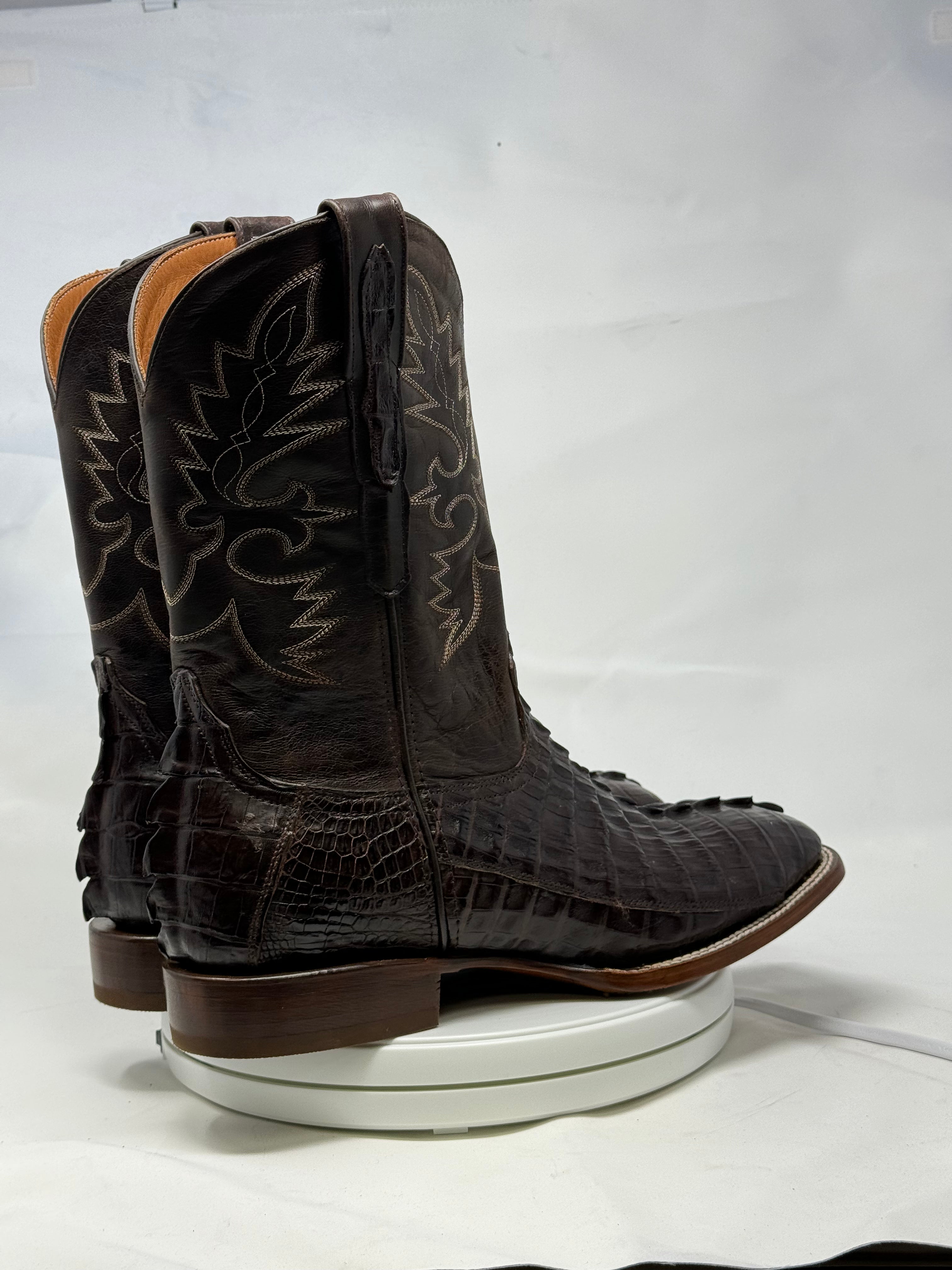 DJ2046 | Don Juan Boots Men's Caiman Tail Choco H Toe P