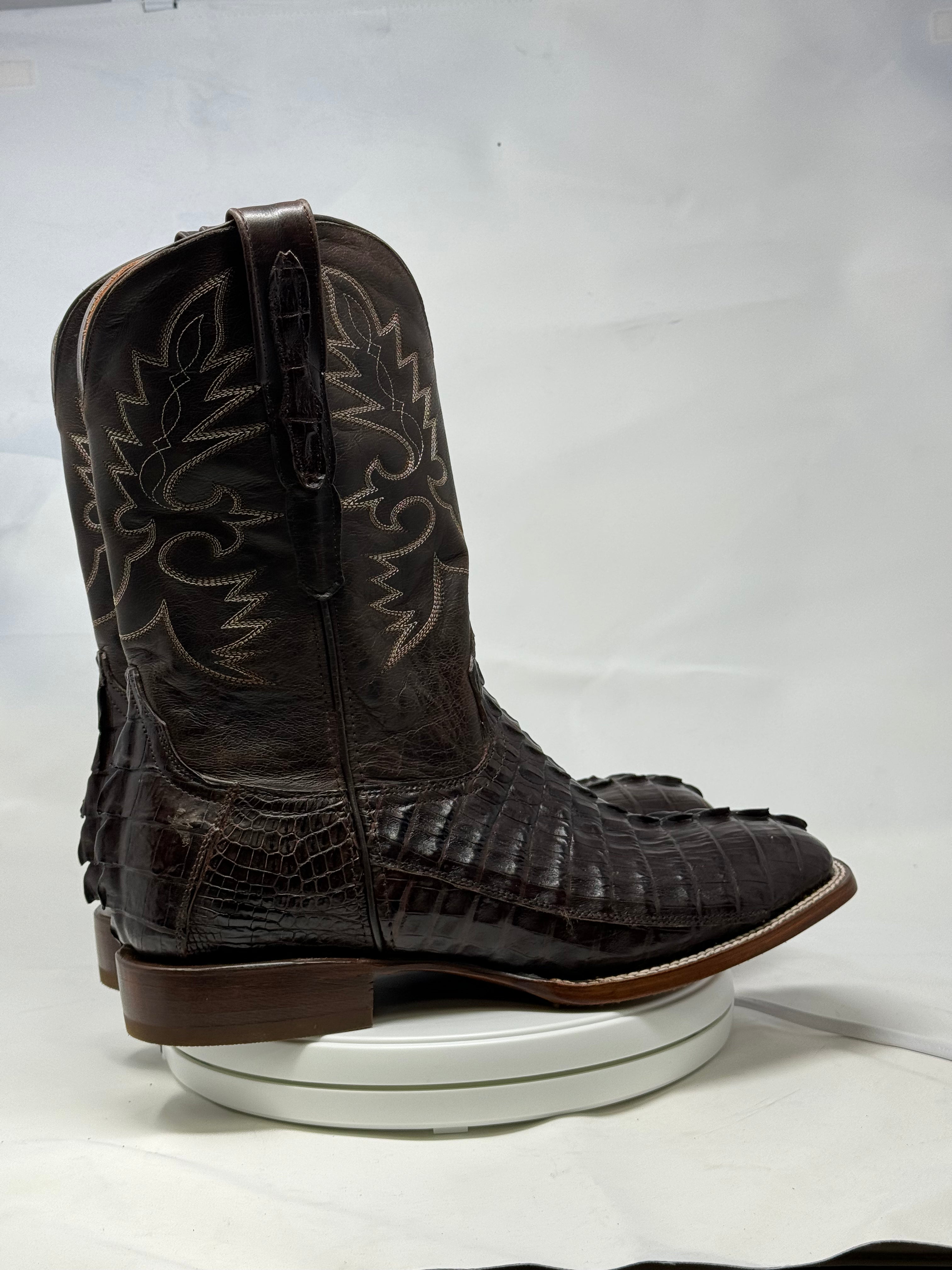 DJ2046 | Don Juan Boots Men's Caiman Tail Choco H Toe P