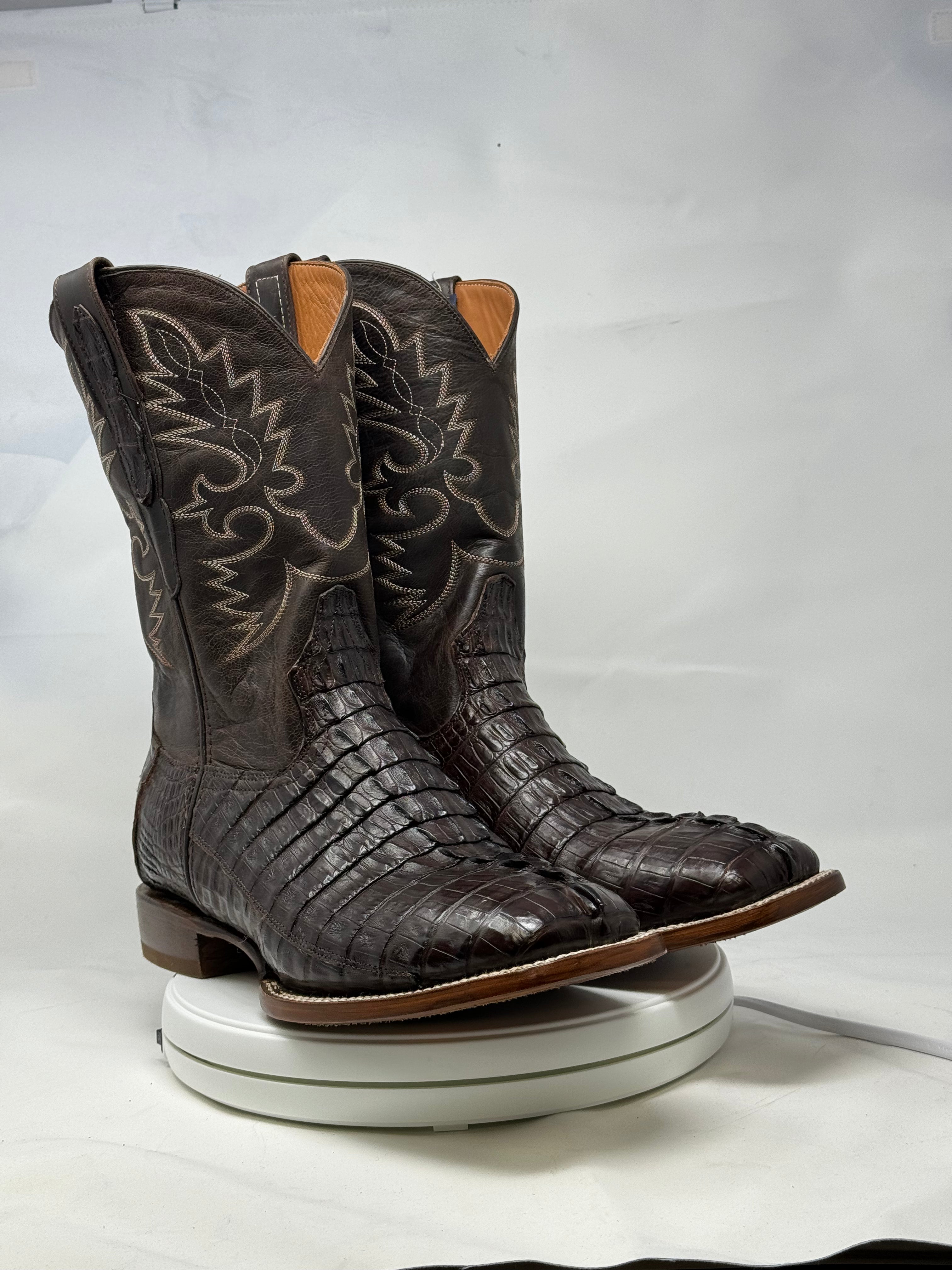 DJ2046 | Don Juan Boots Men's Caiman Tail Choco H Toe P