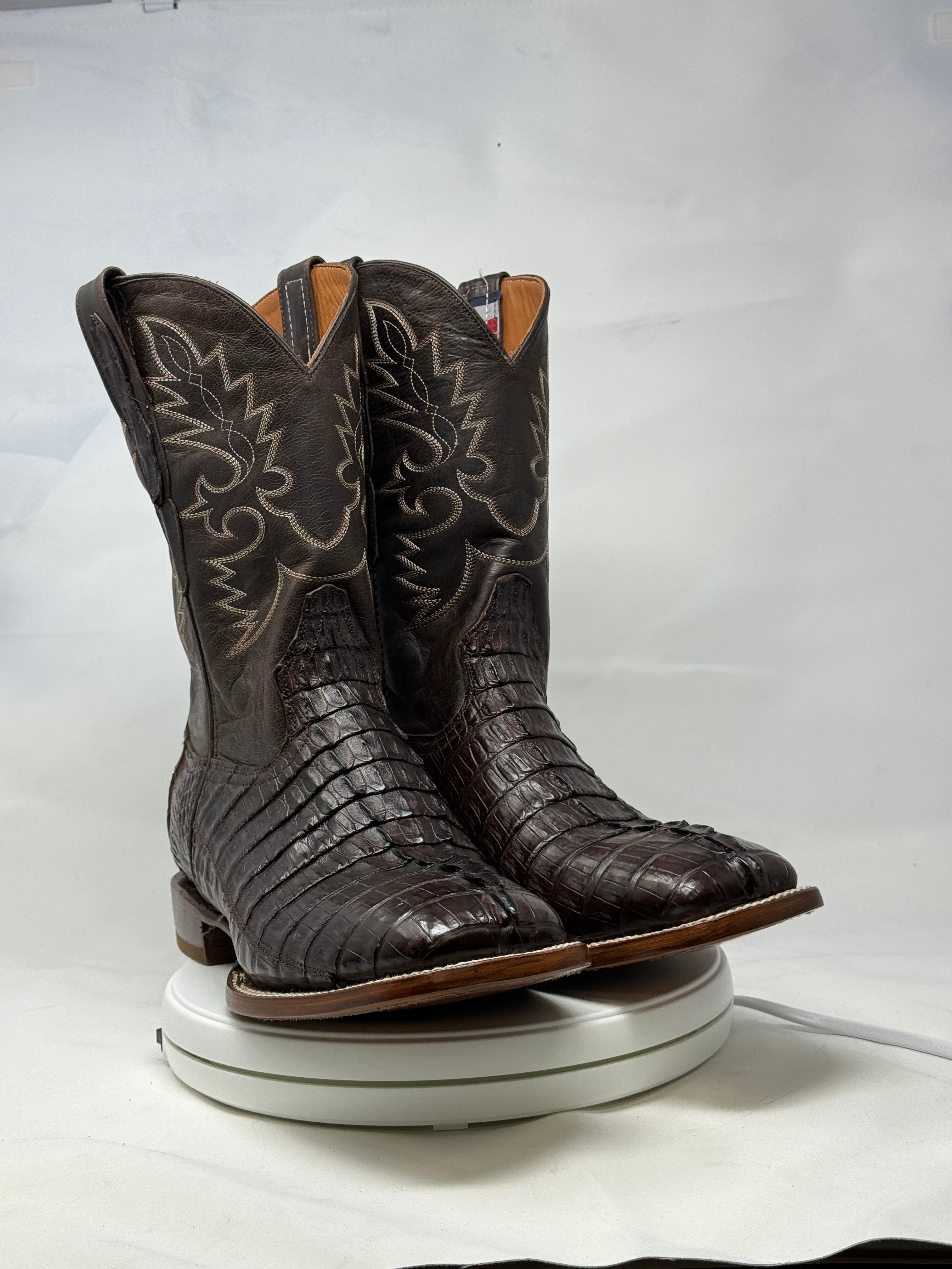 DJ2046 | Don Juan Boots Men's Caiman Tail Choco H Toe P