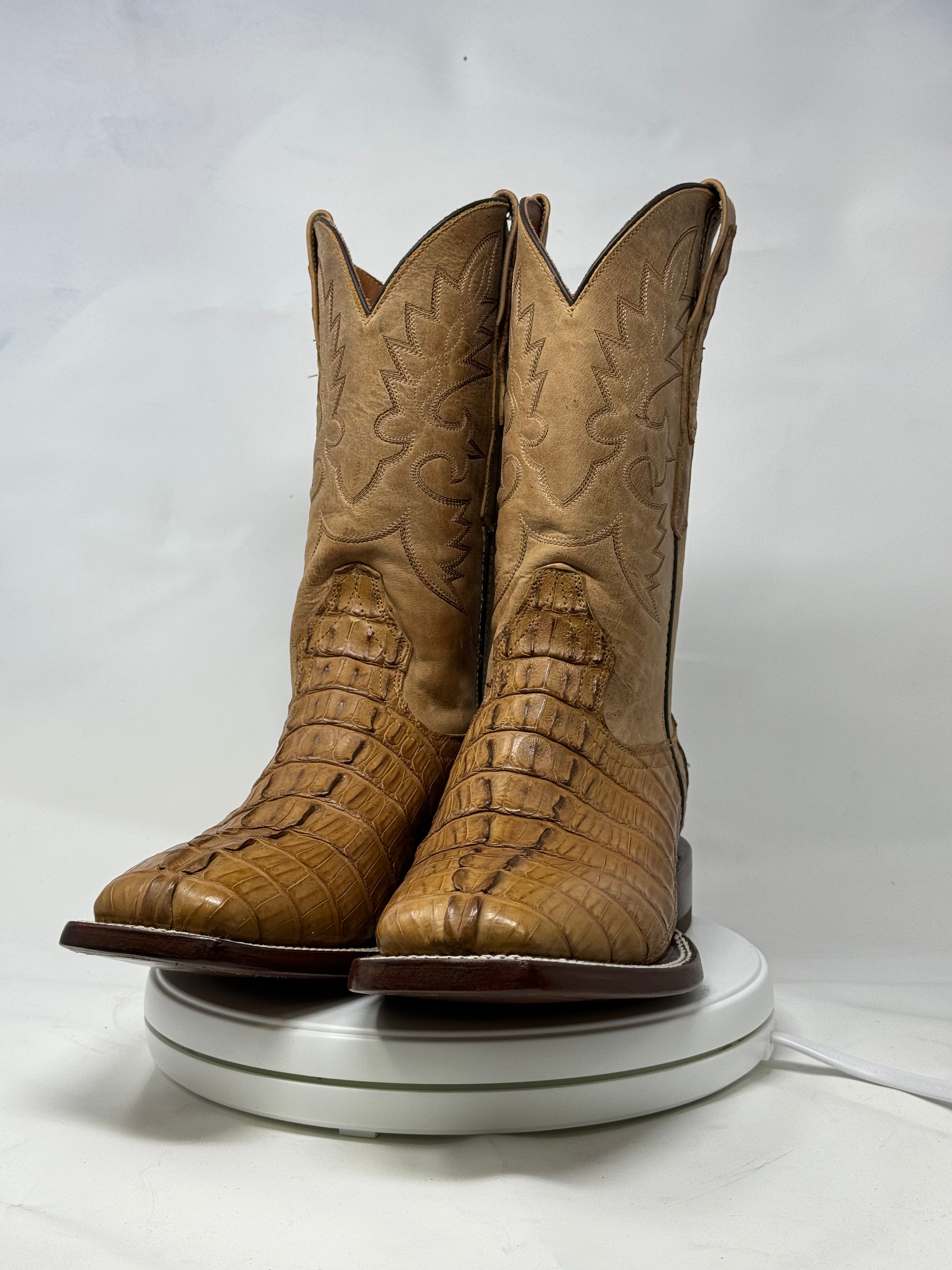 DJ2066 | Don Juan Boots Men's Caiman Tail Saddle Tan H Toe P