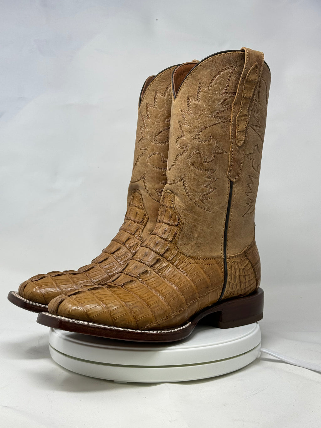 DJ2066 | Don Juan Boots Men's Caiman Tail Saddle Tan H Toe P