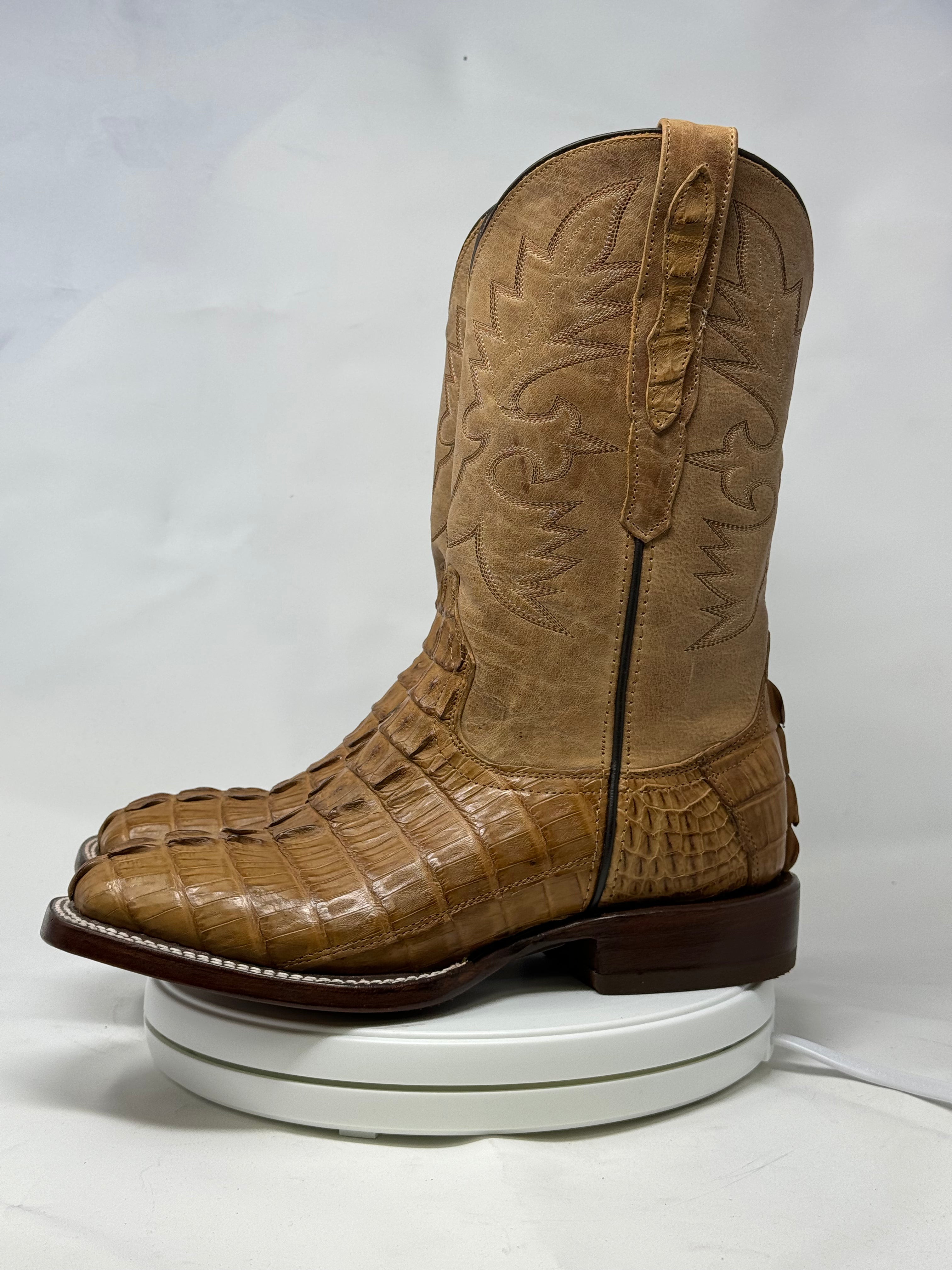 DJ2066 | Don Juan Boots Men's Caiman Tail Saddle Tan H Toe P