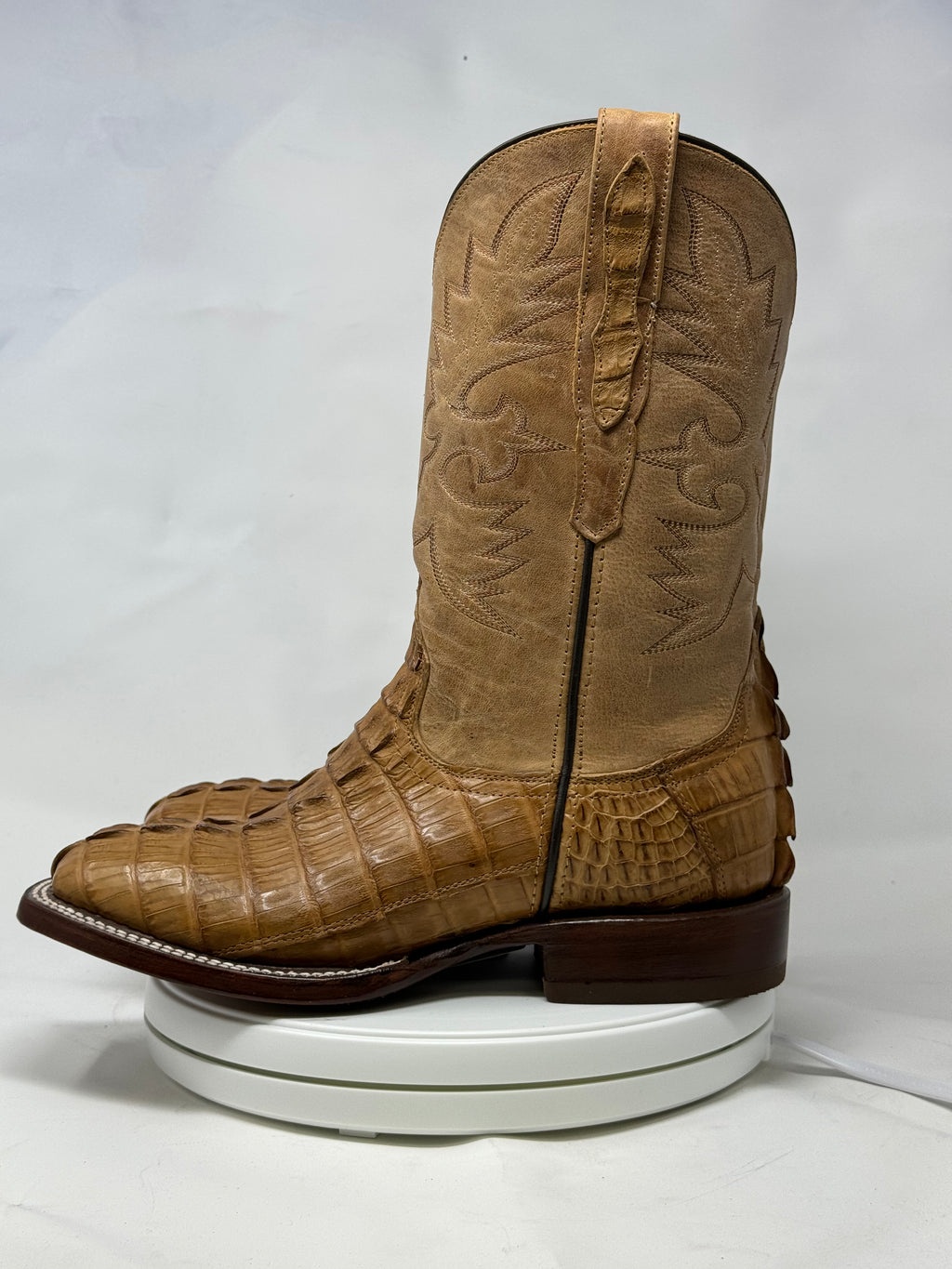 DJ2066 | Don Juan Boots Men's Caiman Tail Saddle Tan H Toe P