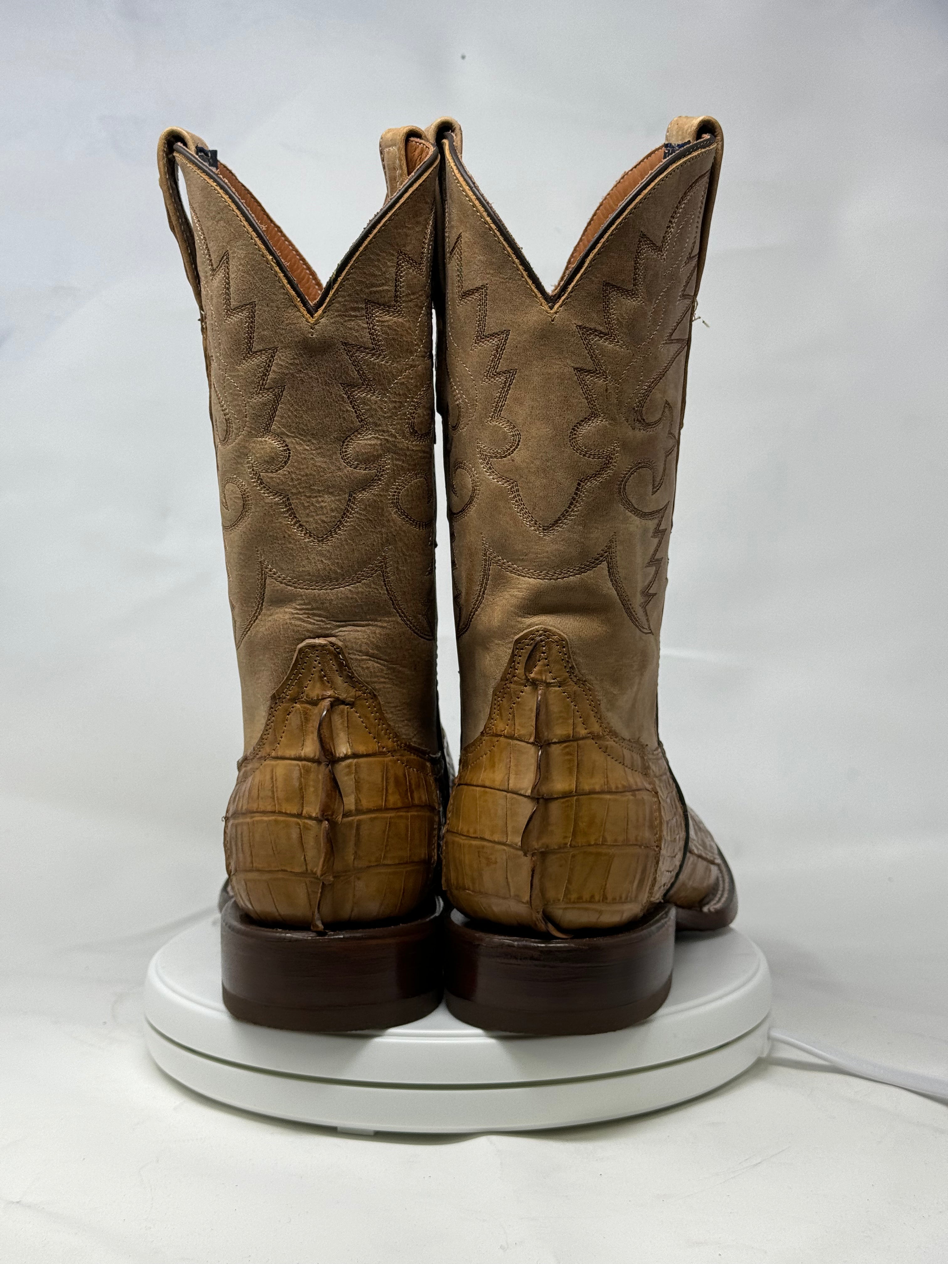 DJ2066 | Don Juan Boots Men's Caiman Tail Saddle Tan H Toe P