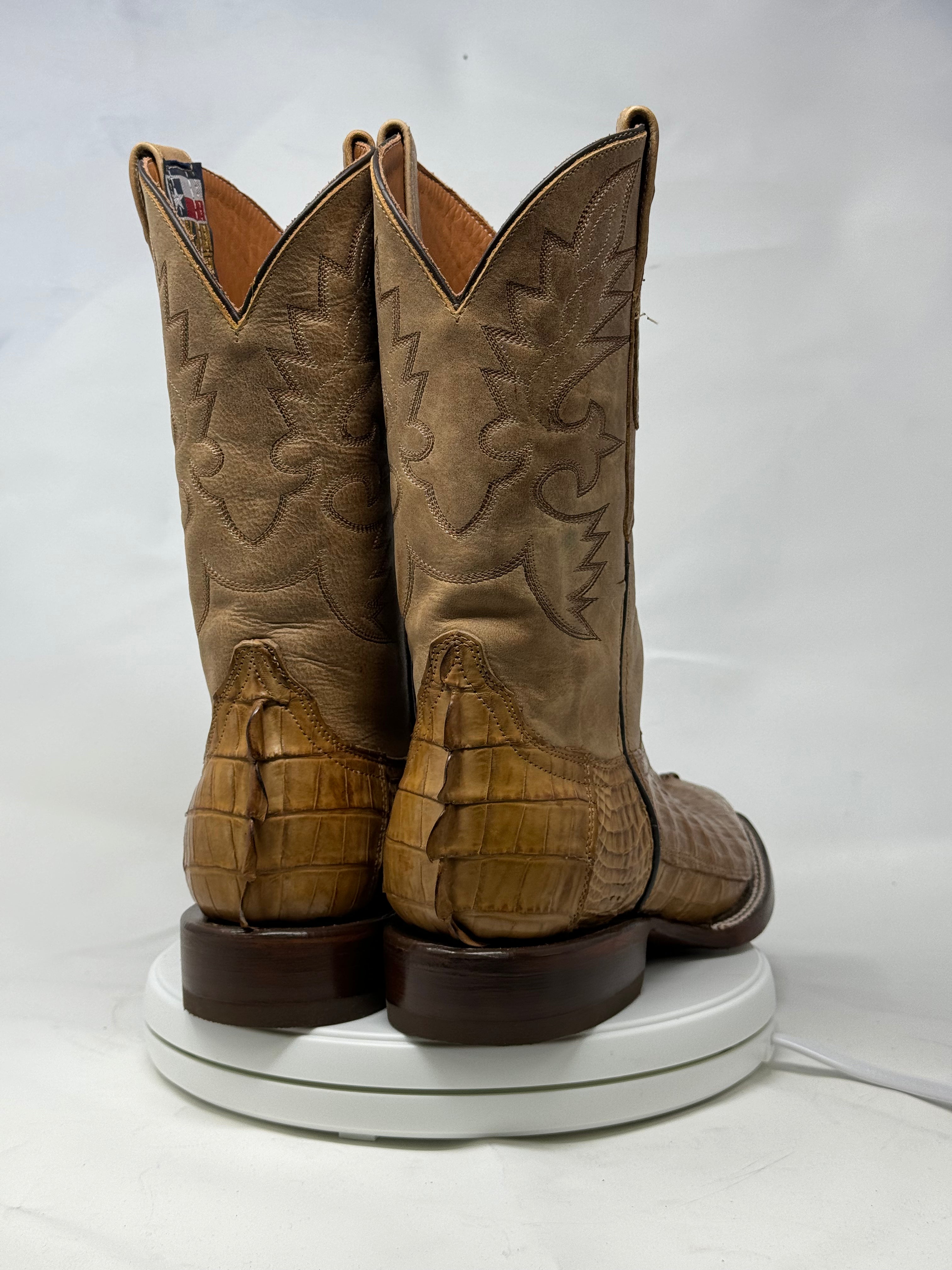 DJ2066 | Don Juan Boots Men's Caiman Tail Saddle Tan H Toe P