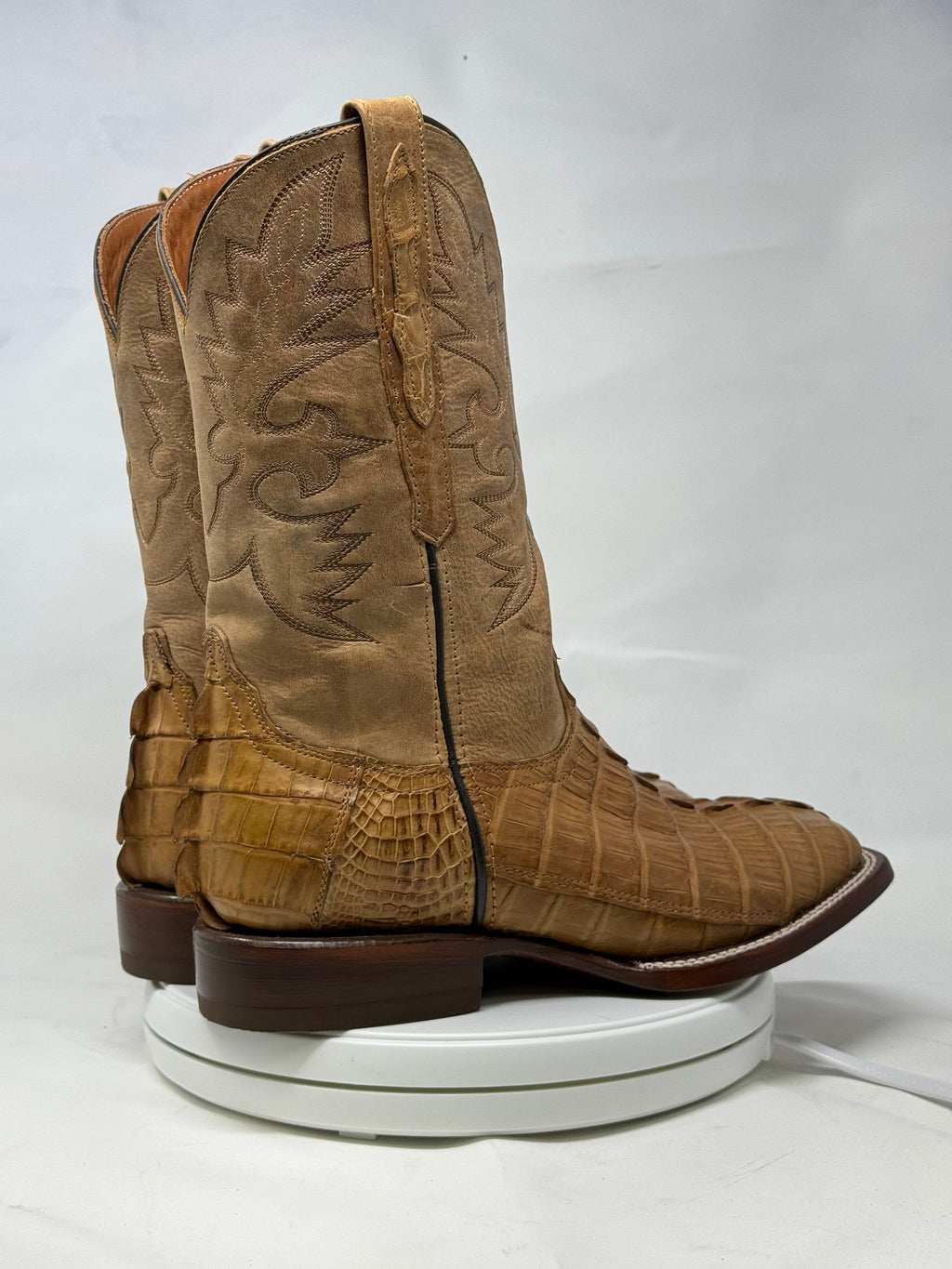 DJ2066 | Don Juan Boots Men's Caiman Tail Saddle Tan H Toe P