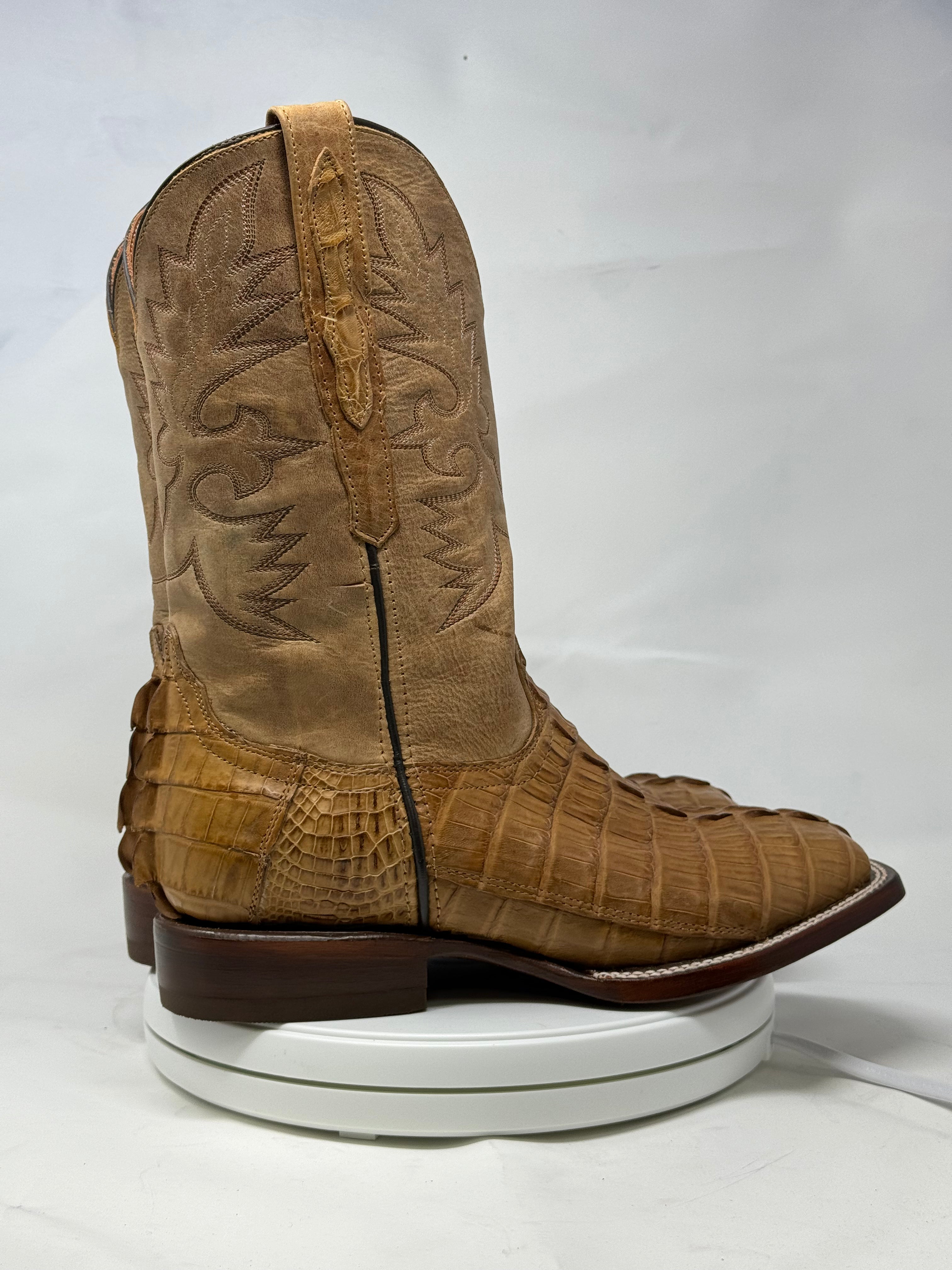 DJ2066 | Don Juan Boots Men's Caiman Tail Saddle Tan H Toe P