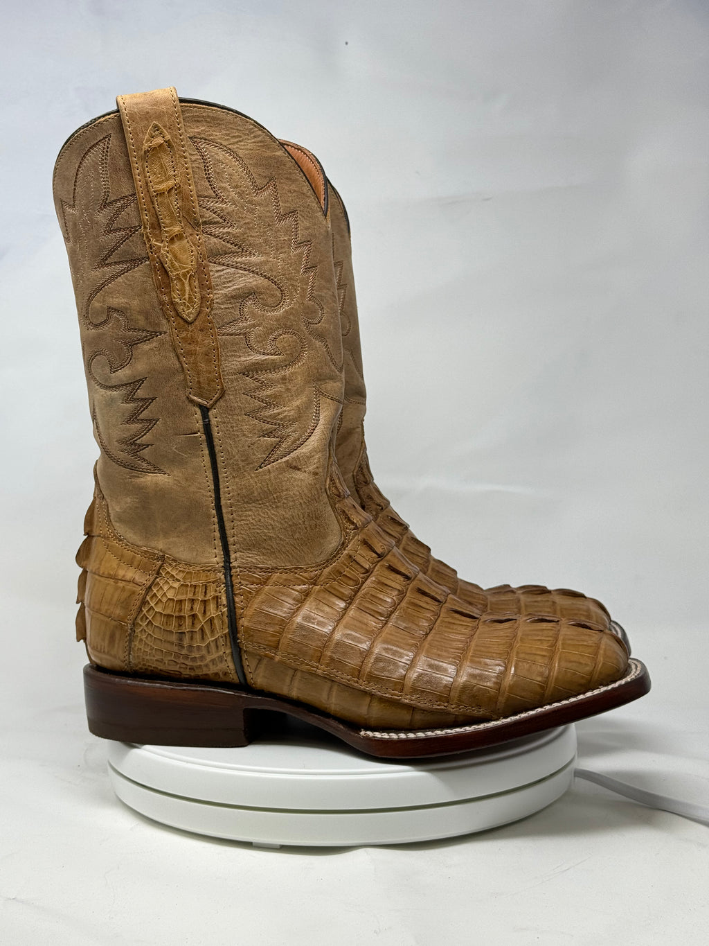 DJ2066 | Don Juan Boots Men's Caiman Tail Saddle Tan H Toe P