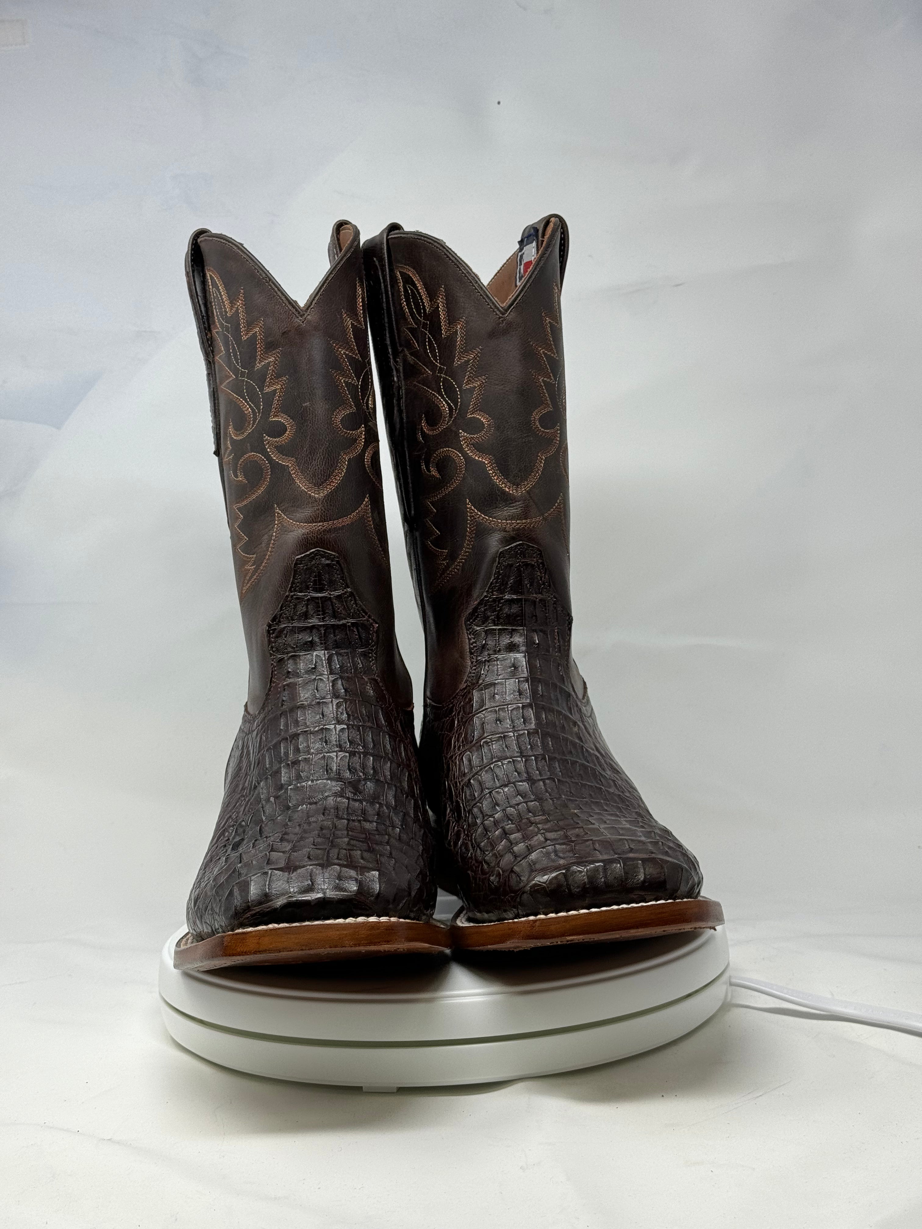 DJ2044 | Don Juan Boots Men's Caiman Back Chocolate H Toe P