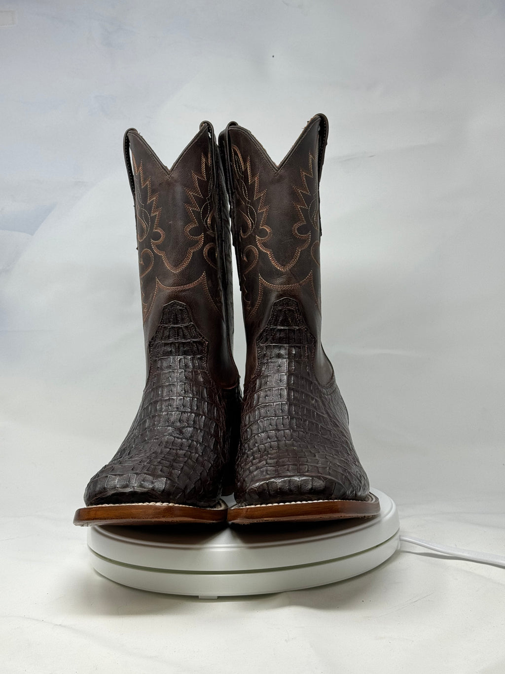 DJ2044 | Don Juan Boots Men's Caiman Back Chocolate H Toe P